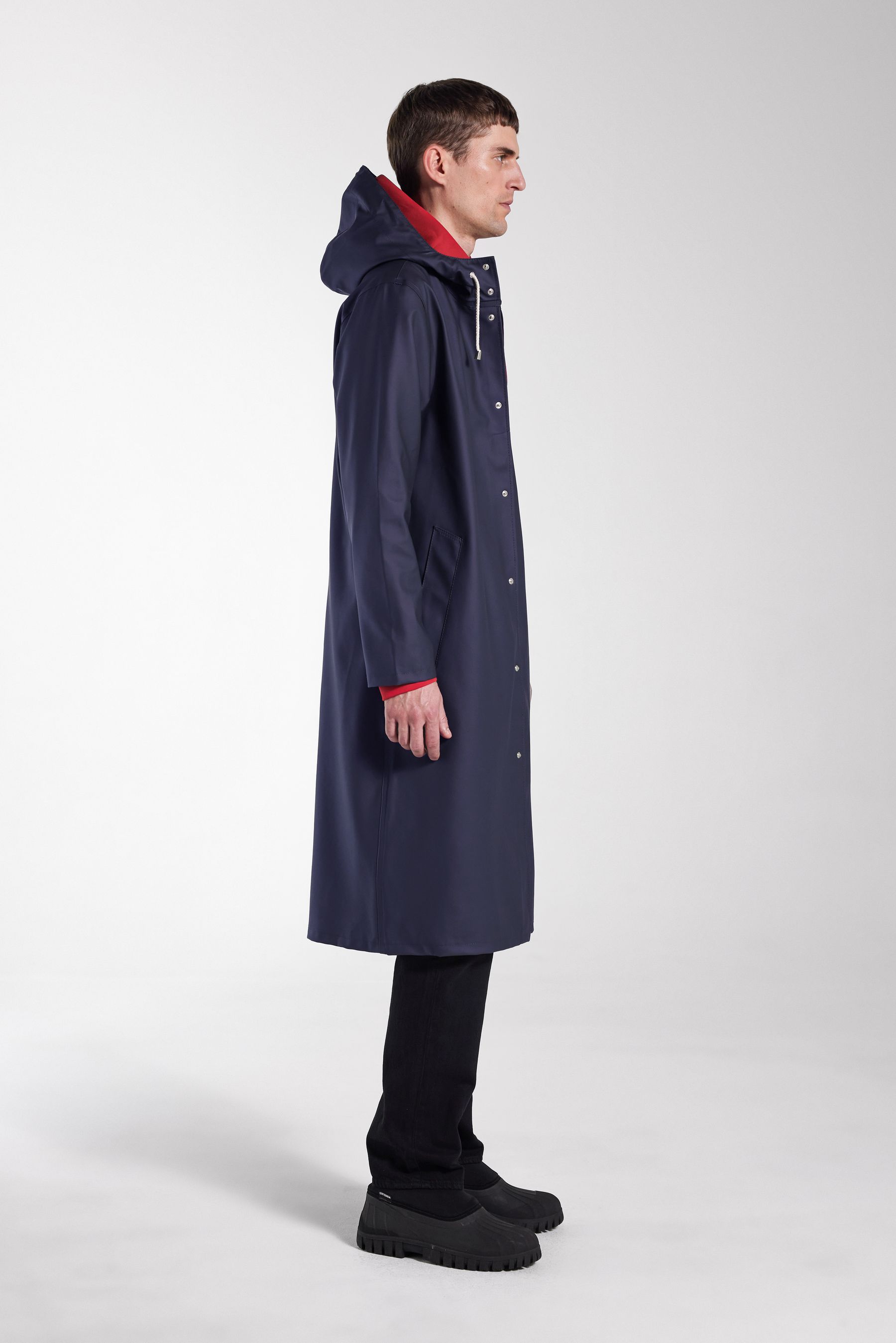 stutterheim stockholm long raincoat navy men jackets raincoats