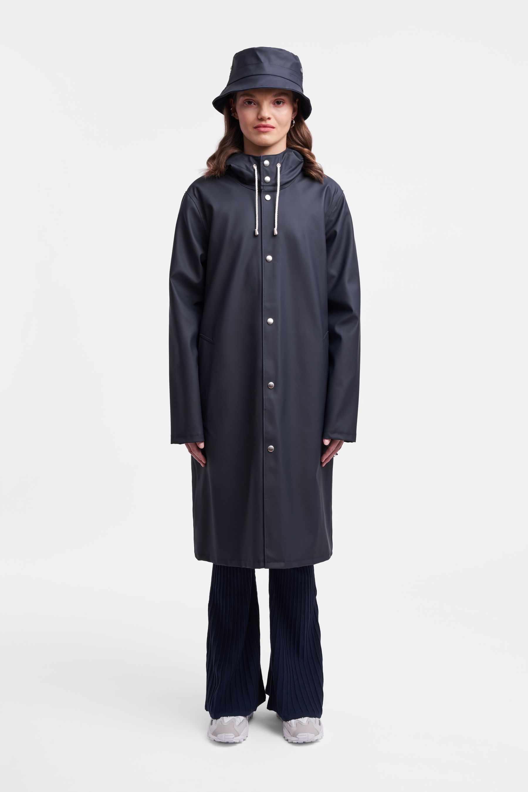 stutterheim stockholm long raincoat navy men jackets raincoats