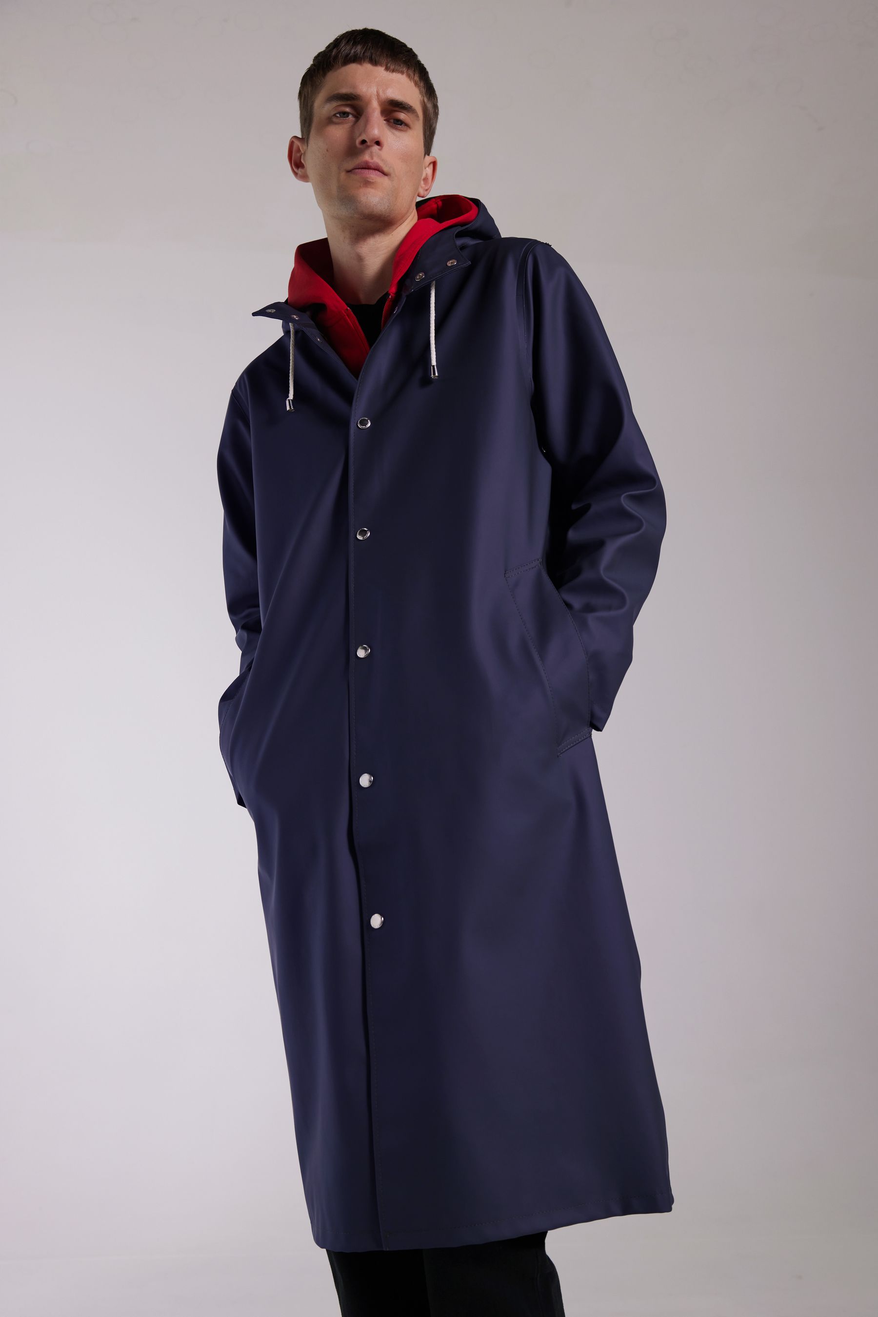 stutterheim stockholm long raincoat navy men jackets raincoats