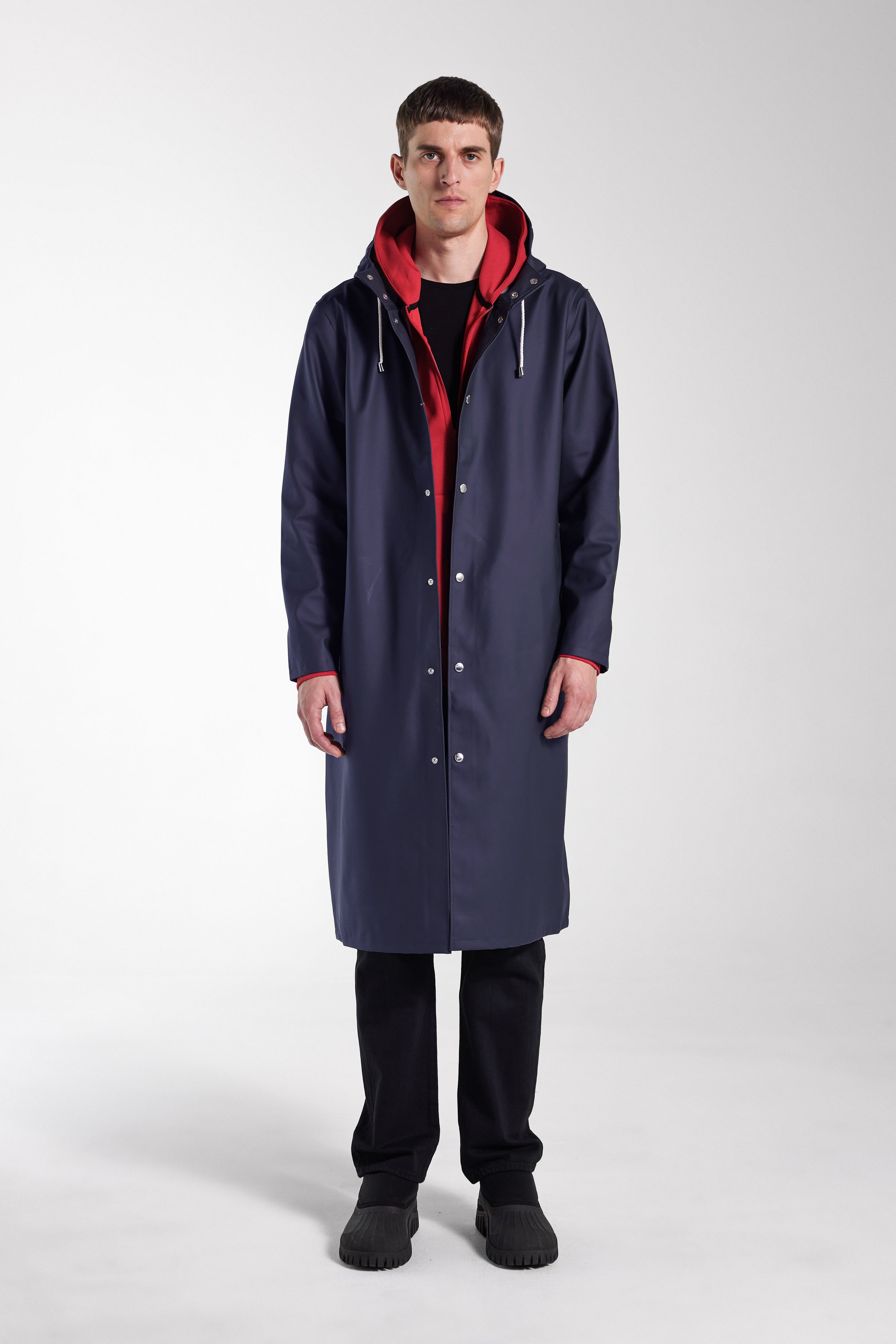 stutterheim stockholm long raincoat navy men jackets raincoats