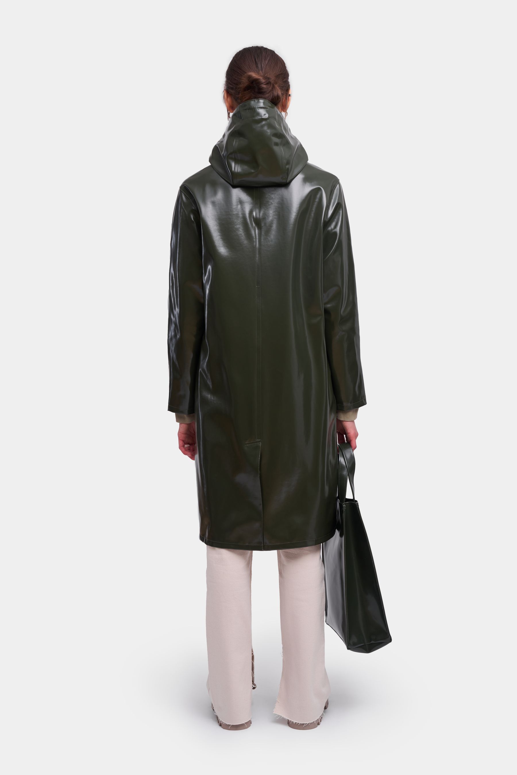 stutterheim stockholm long opal raincoat green men jackets raincoats