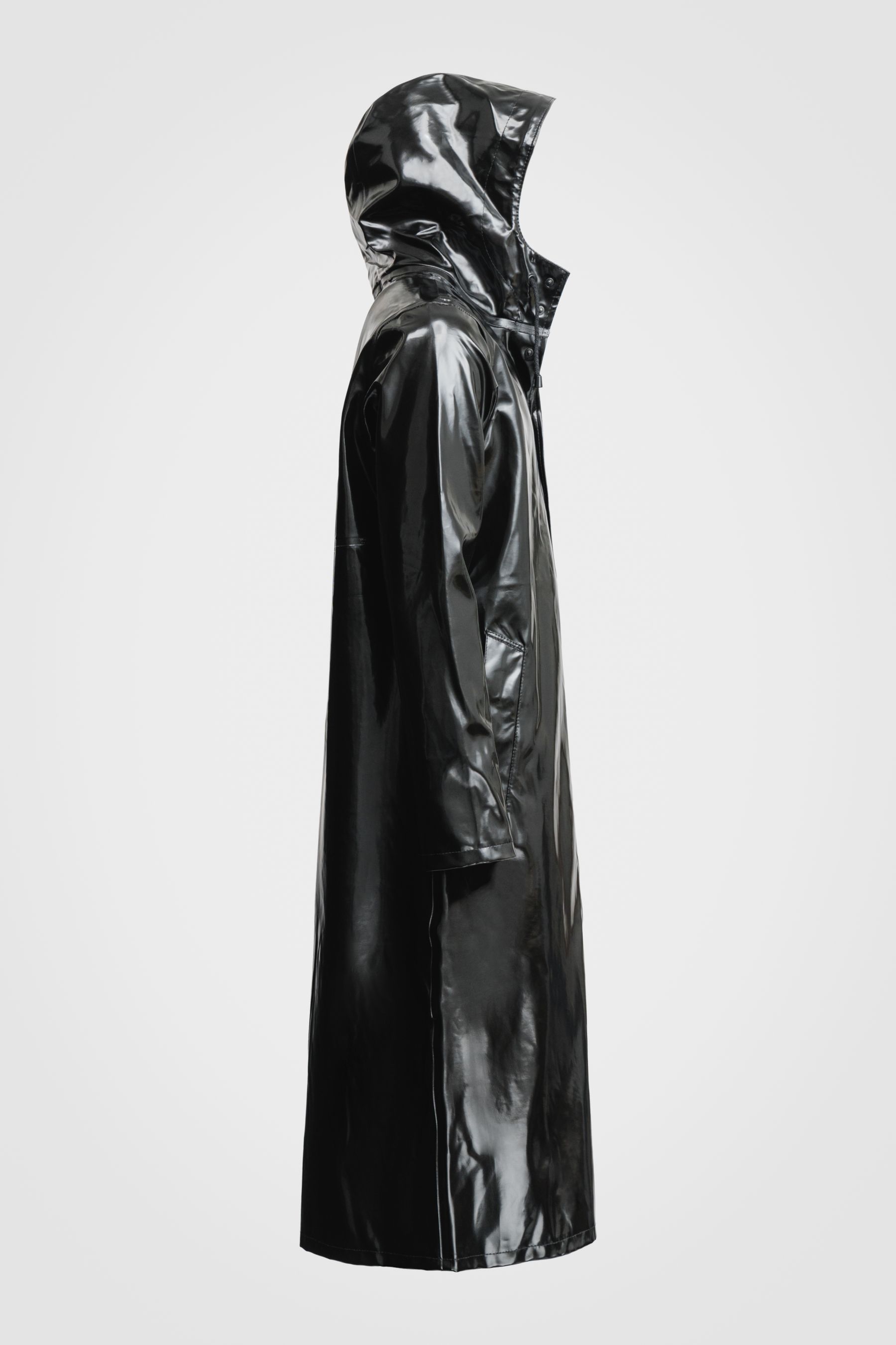 stutterheim stockholm long opal raincoat black men jackets raincoats