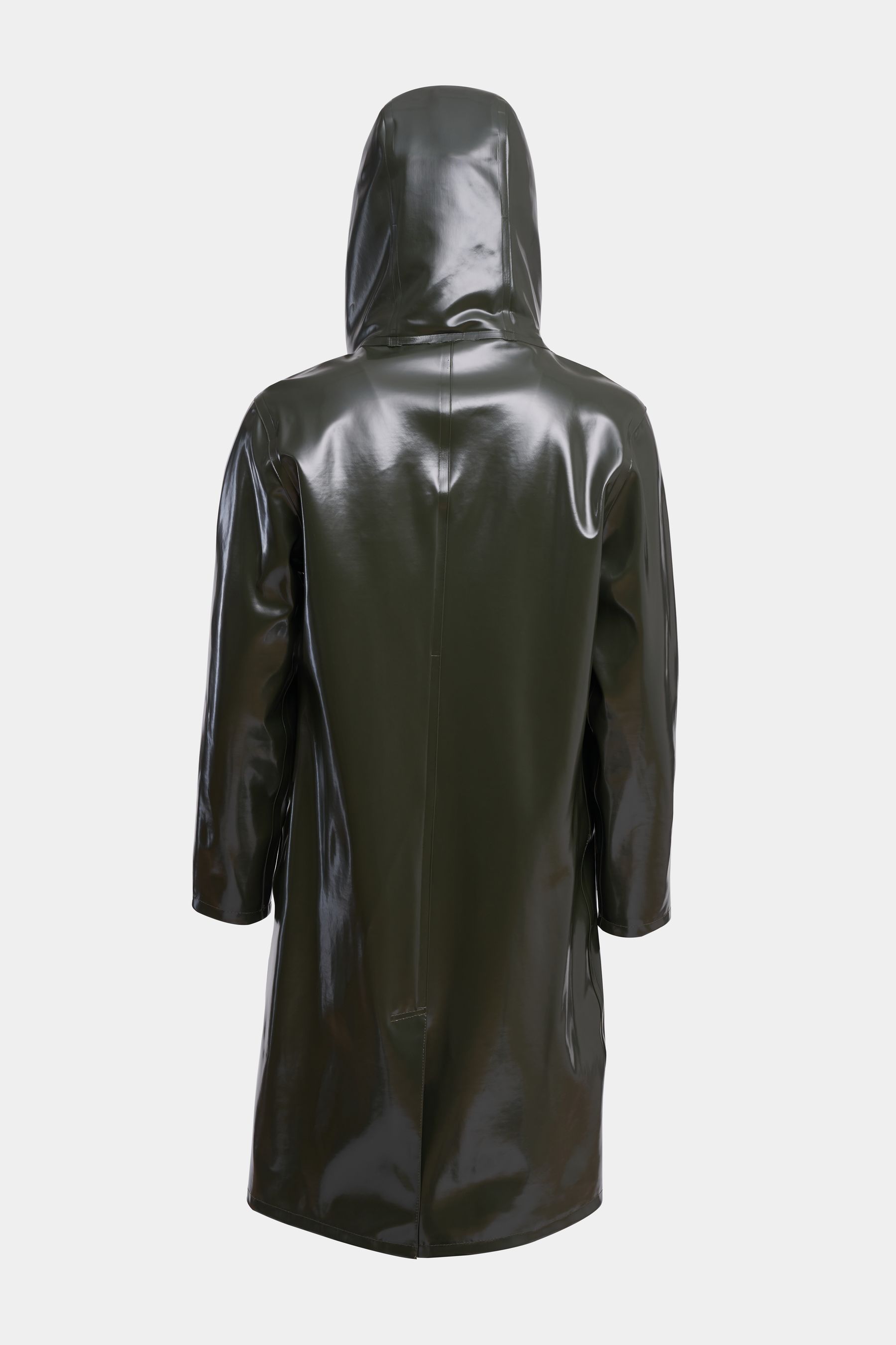 stutterheim stockholm long opal raincoat green women jackets raincoats