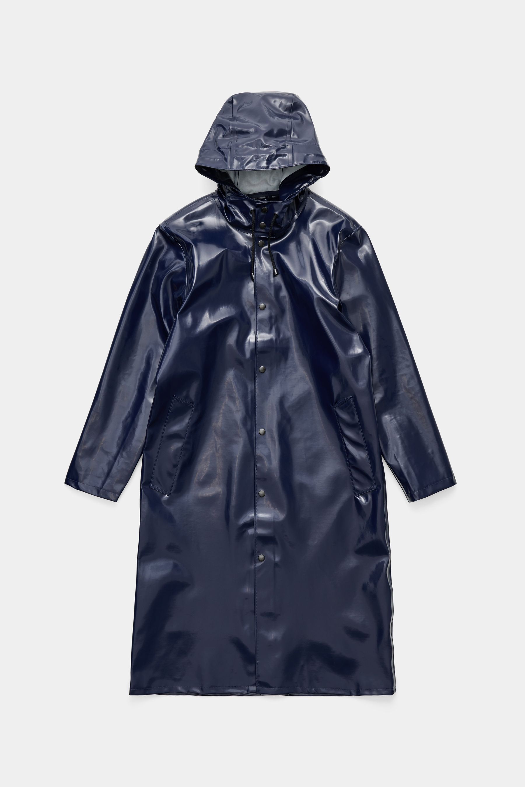 stutterheim stockholm long opal raincoat navy women jackets raincoats