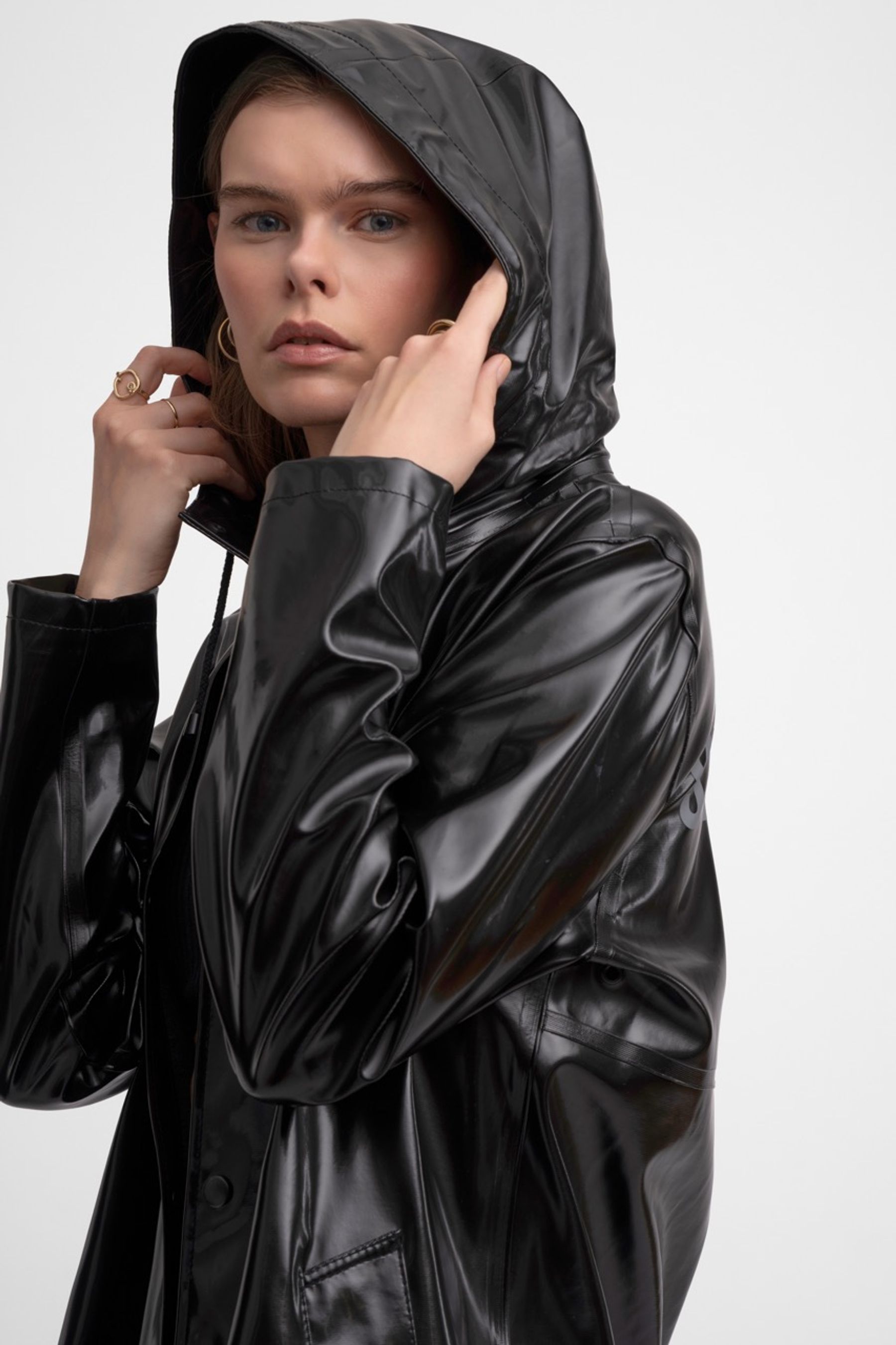 stutterheim stockholm long opal raincoat black women jackets raincoats