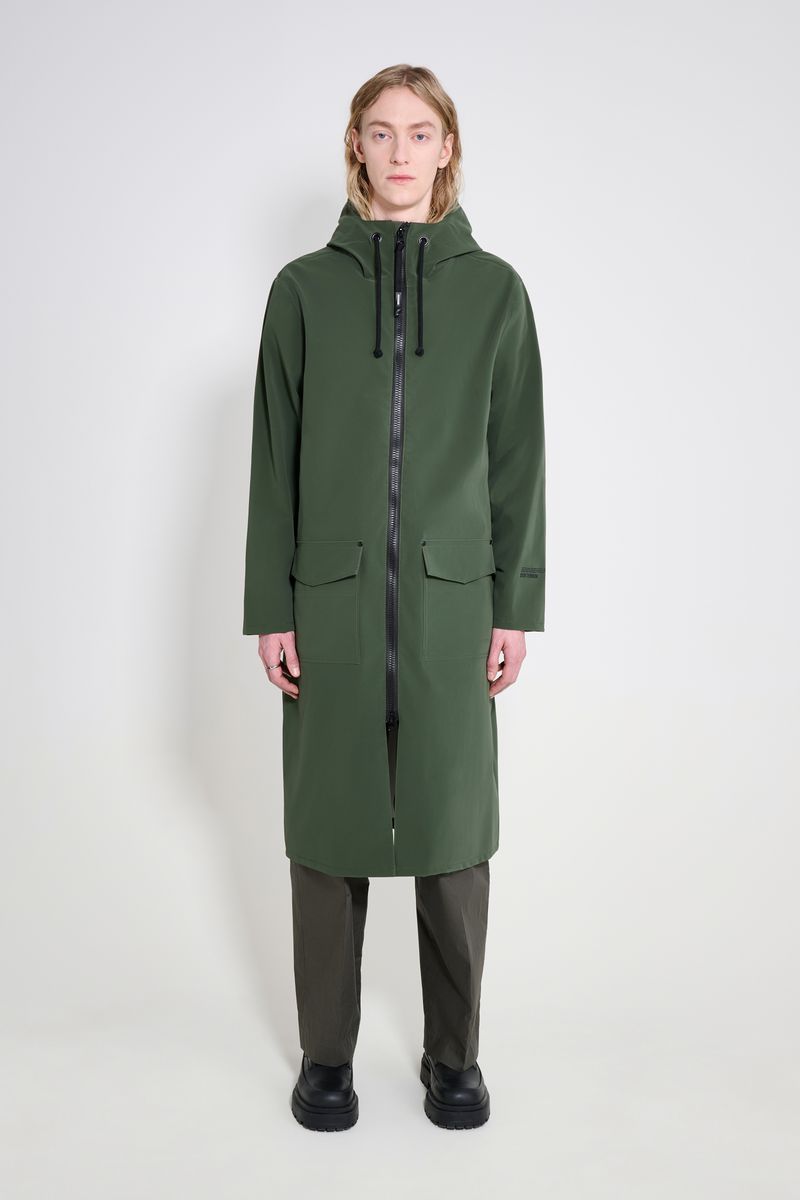 Stutterheim Stockholm Long Patch Raincoat