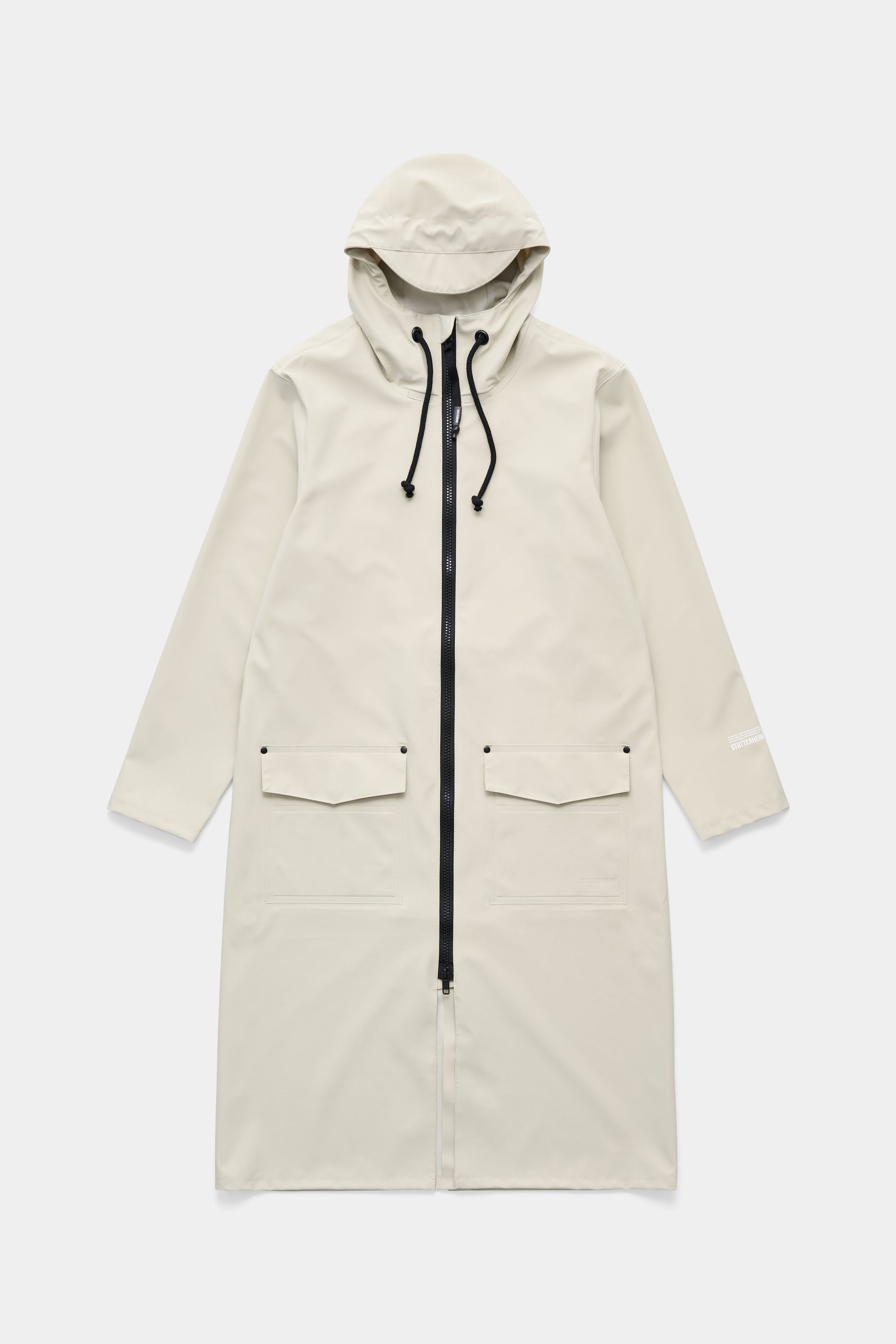 stutterheim stockholm long patch pelican men jackets long-raincoats