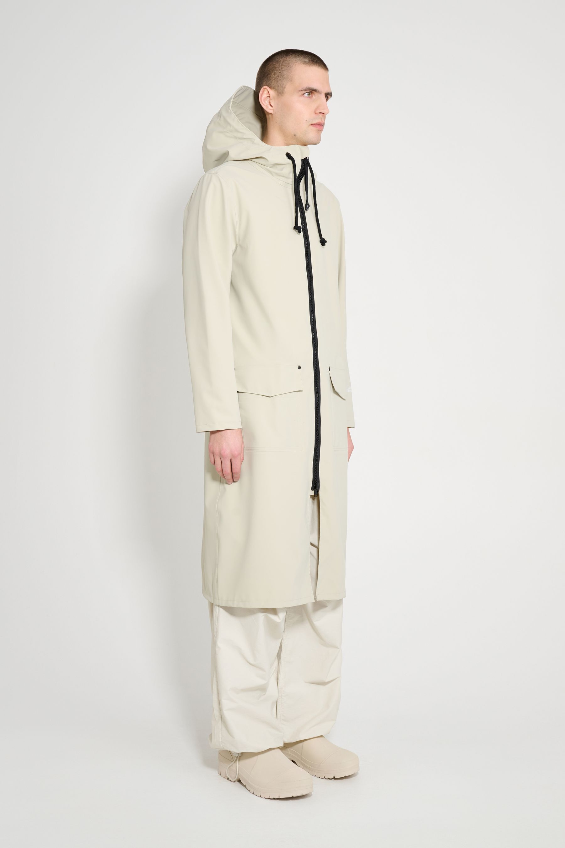 stutterheim stockholm long patch pelican men jackets long-raincoats