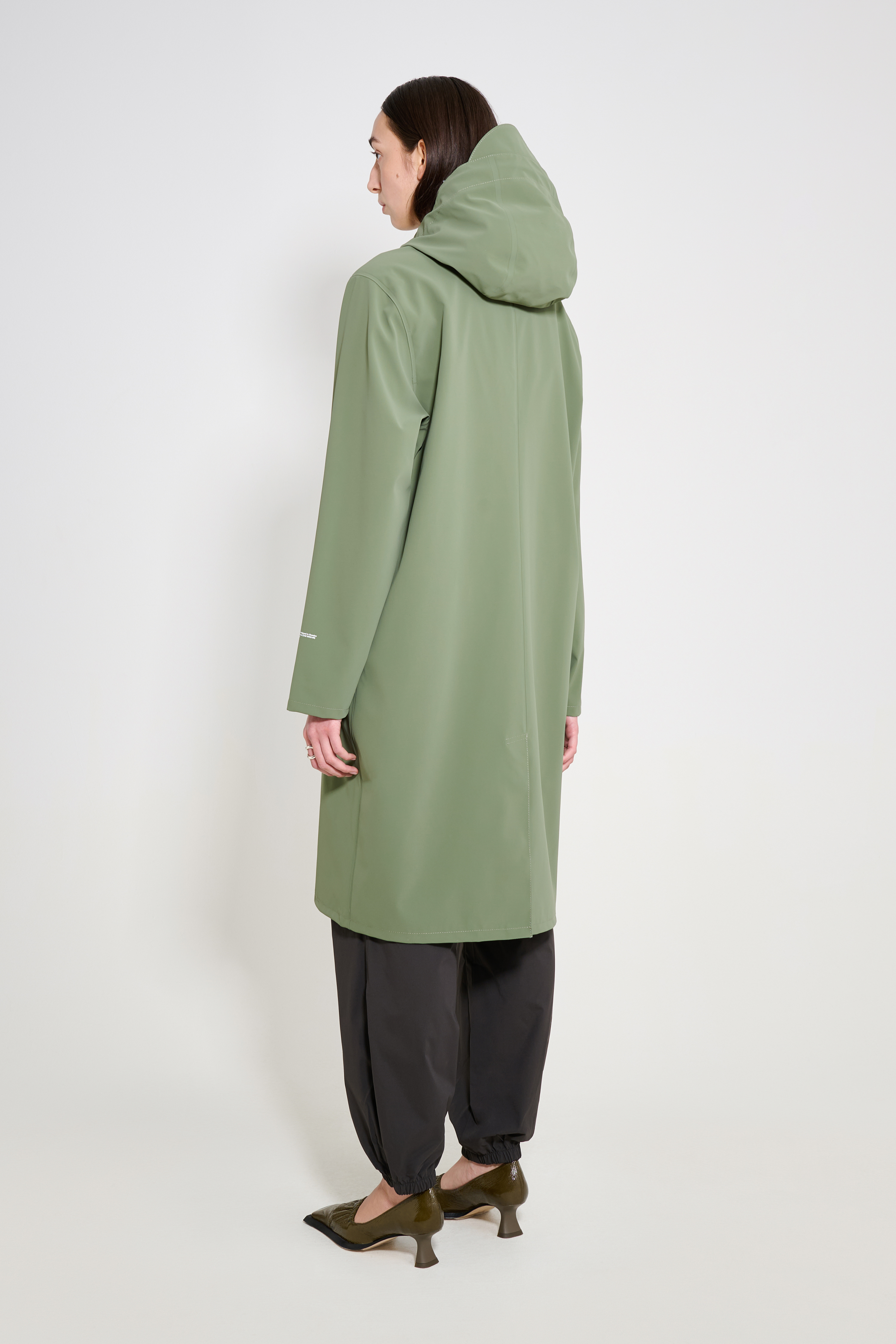 T*n様 STUTTERHEIM フード付きロングコート オリーブグリーン Stockholm Long Patch Raincoat Dry Green | STUTTERHEIM US