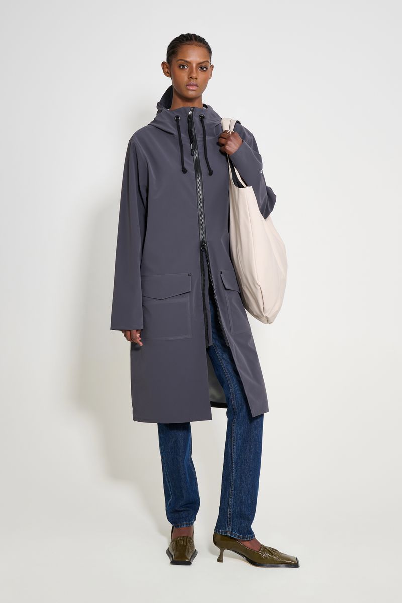 Stutterheim Stockholm Long Patch Raincoat