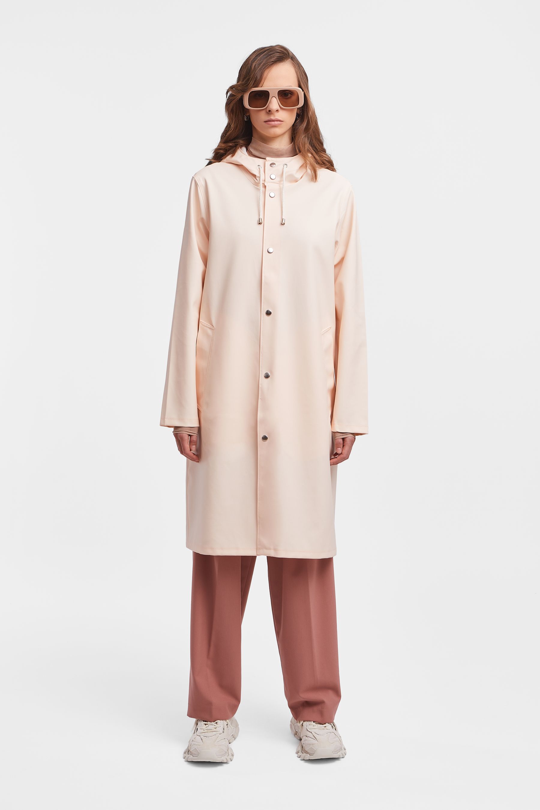 stutterheim stockholm long raincoat peach men jackets raincoats