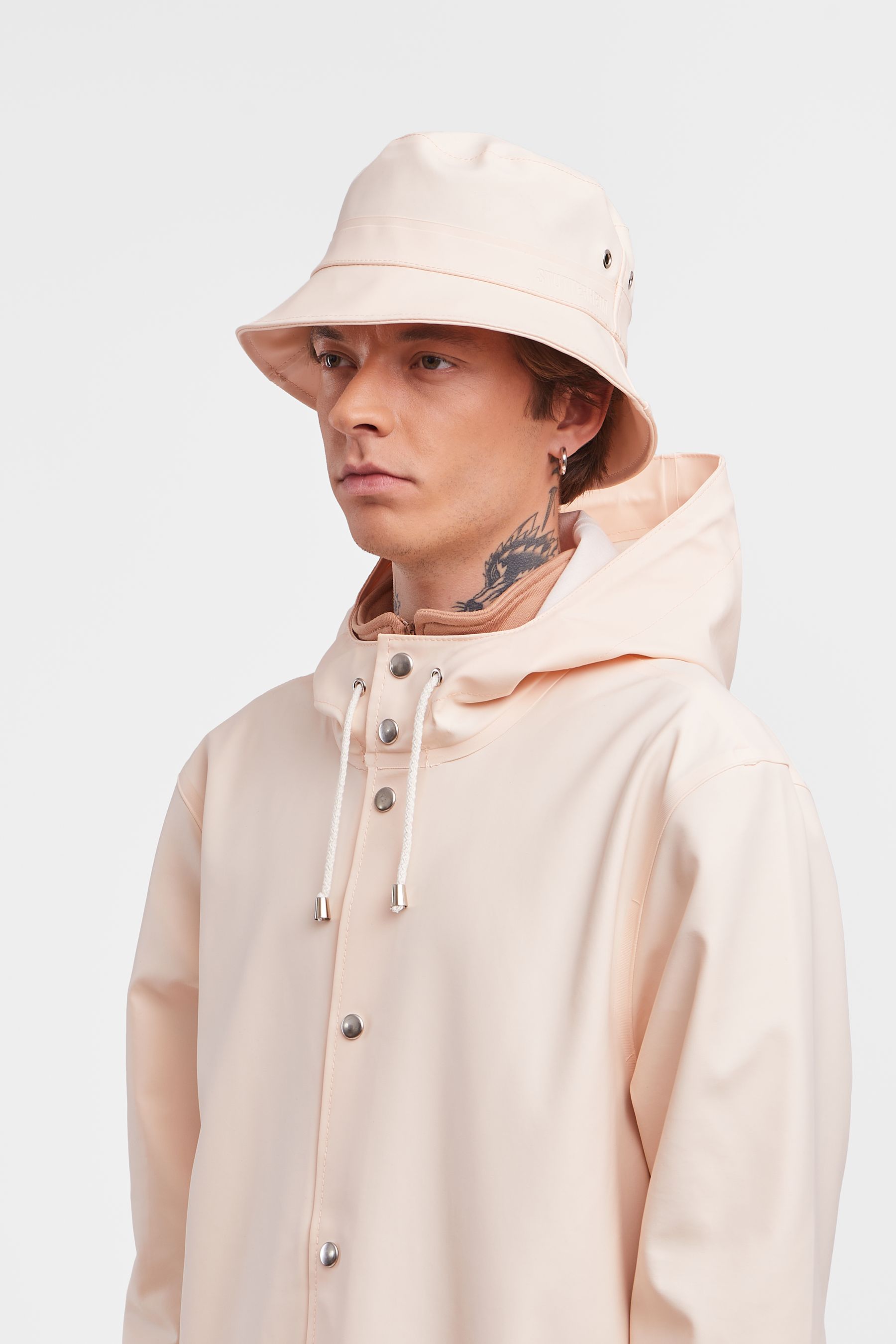 stutterheim stockholm long raincoat peach men jackets raincoats