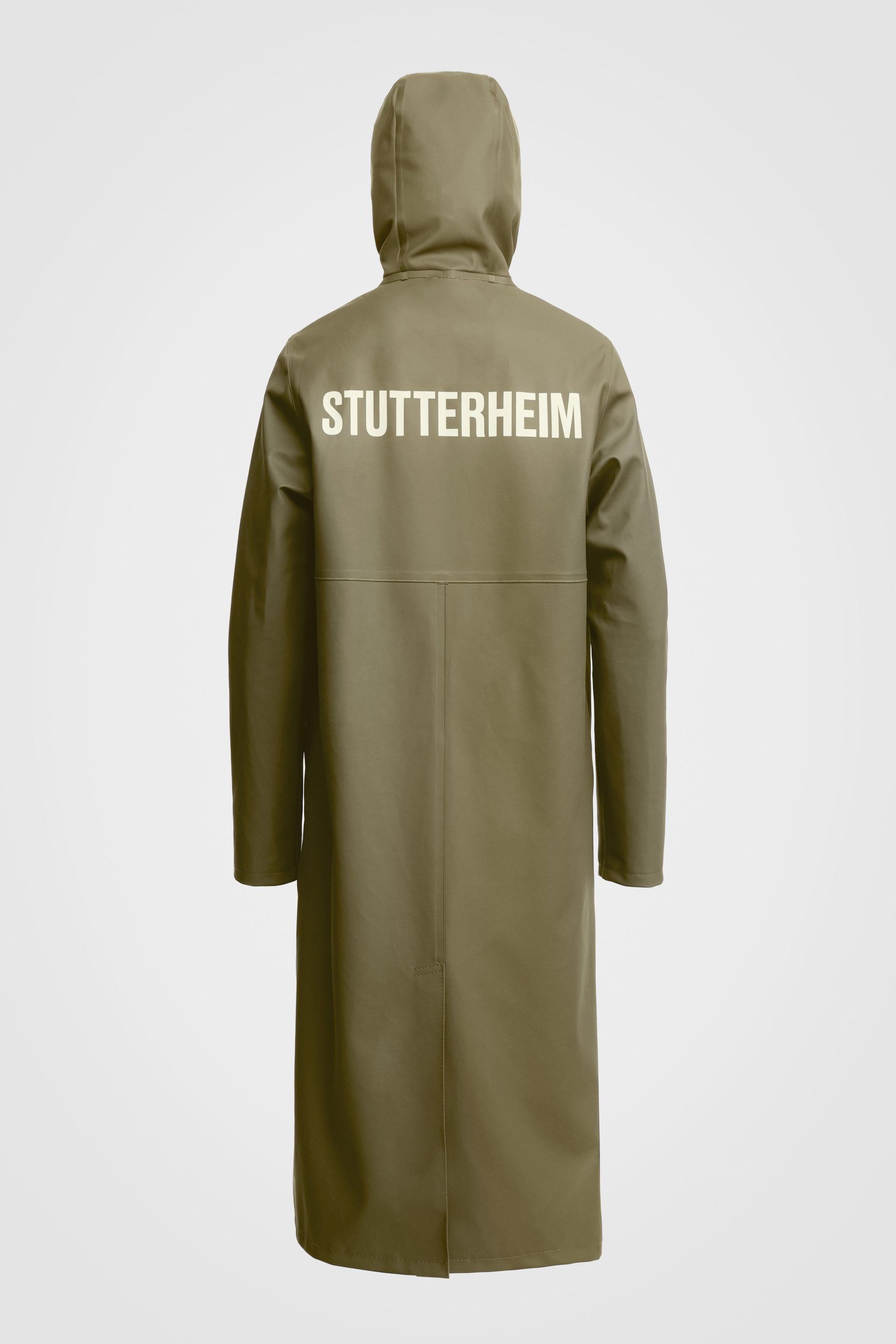 stutterheim stockholm long print raincoat aloe men jackets raincoats