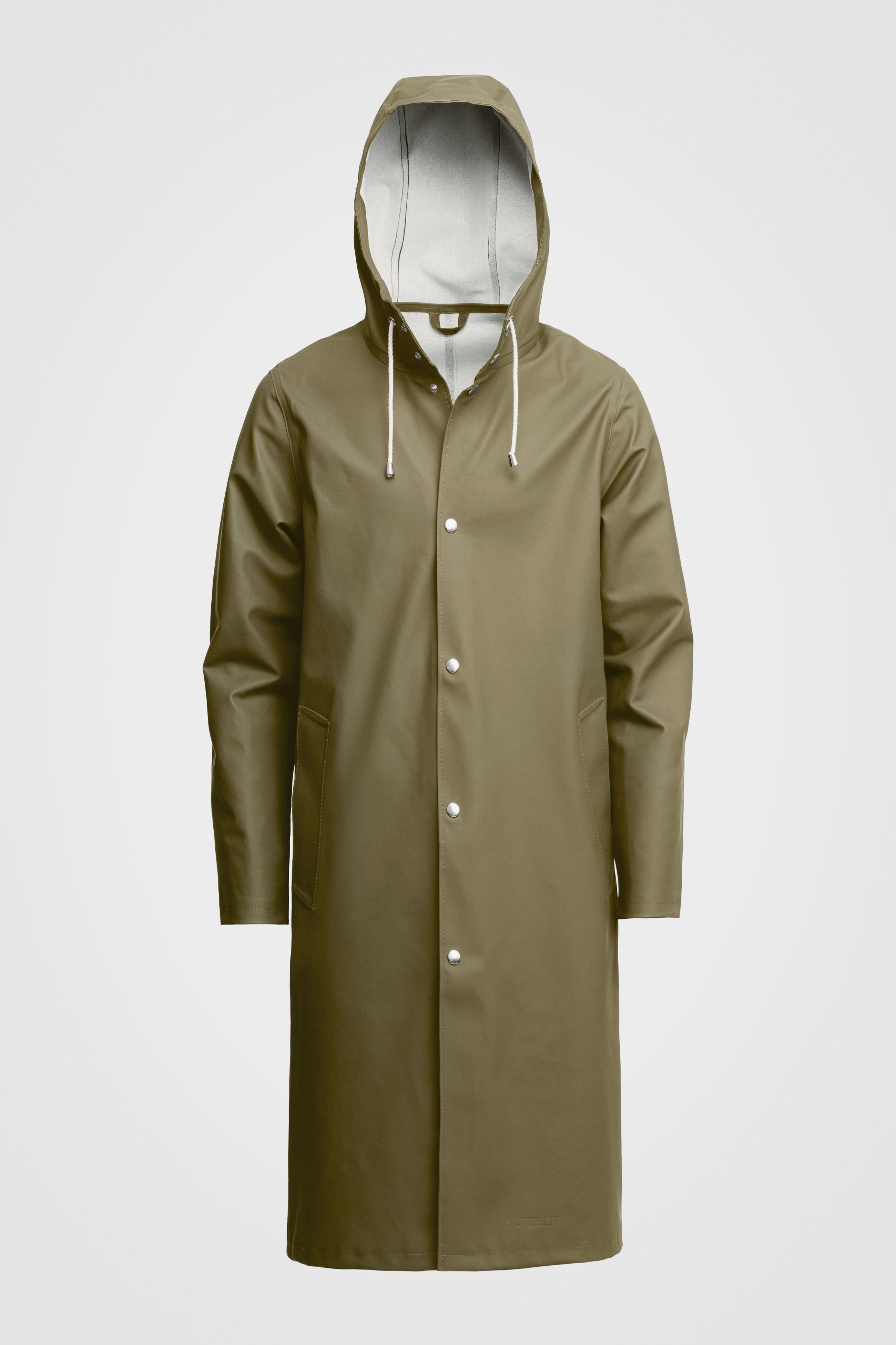 stutterheim stockholm long print raincoat aloe men jackets raincoats