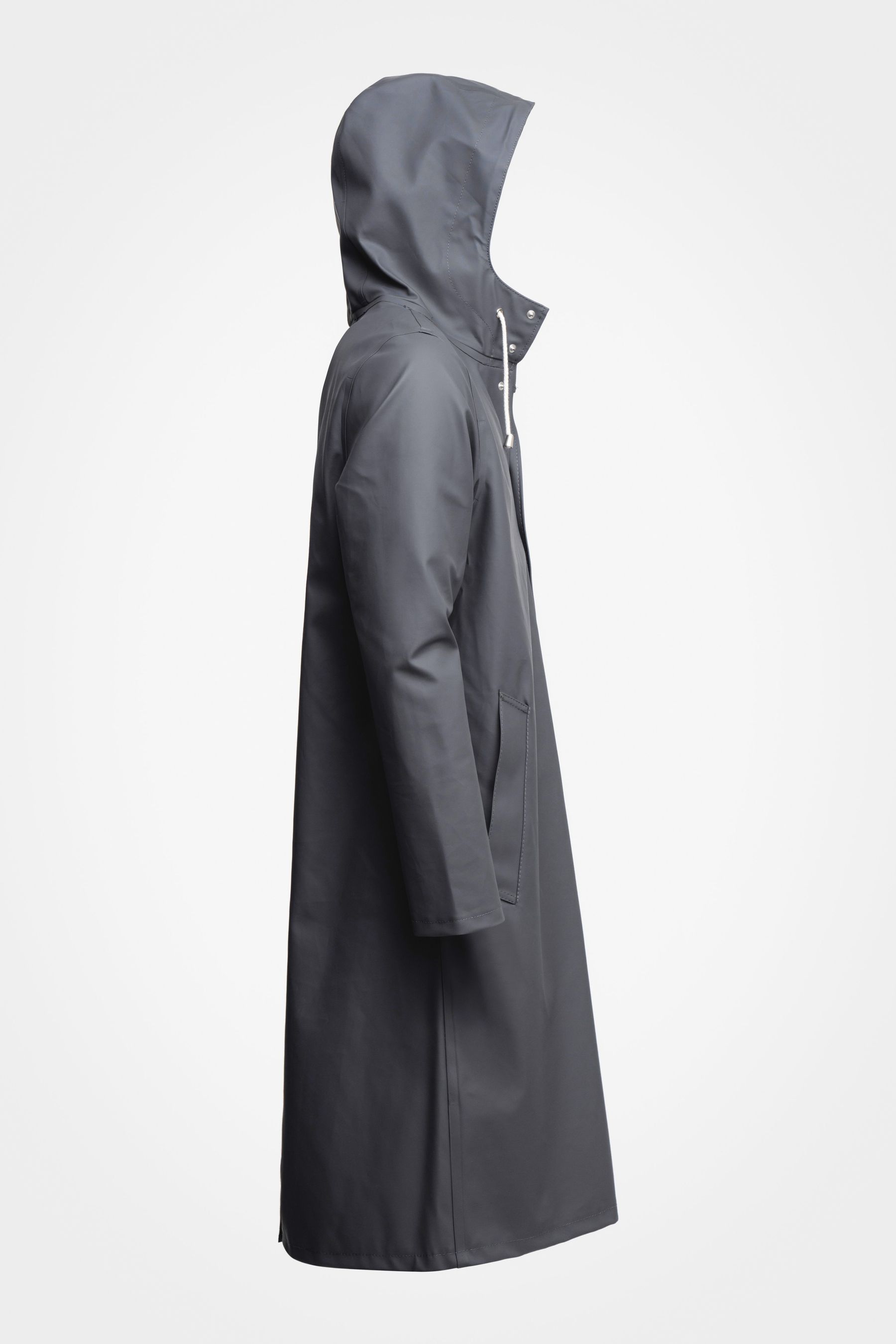 stutterheim stockholm long print raincoat charcoal men jackets