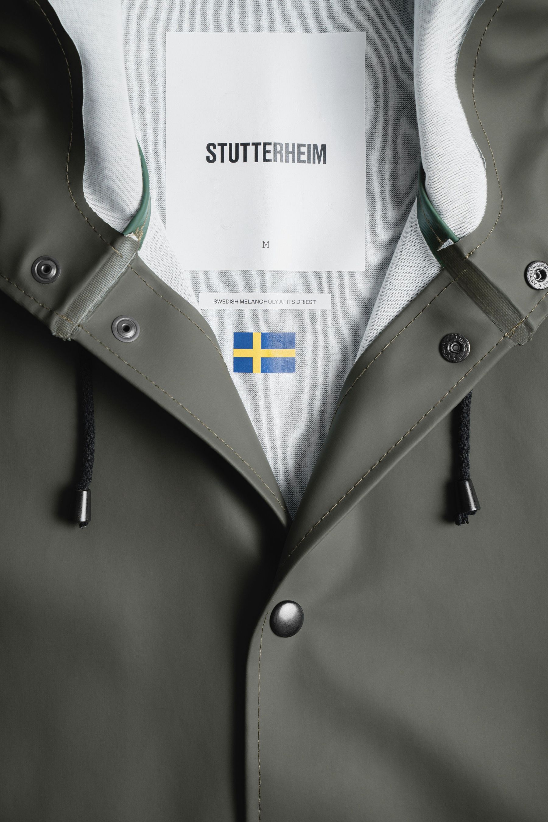stutterheim stockholm long print raincoat green men jackets raincoats
