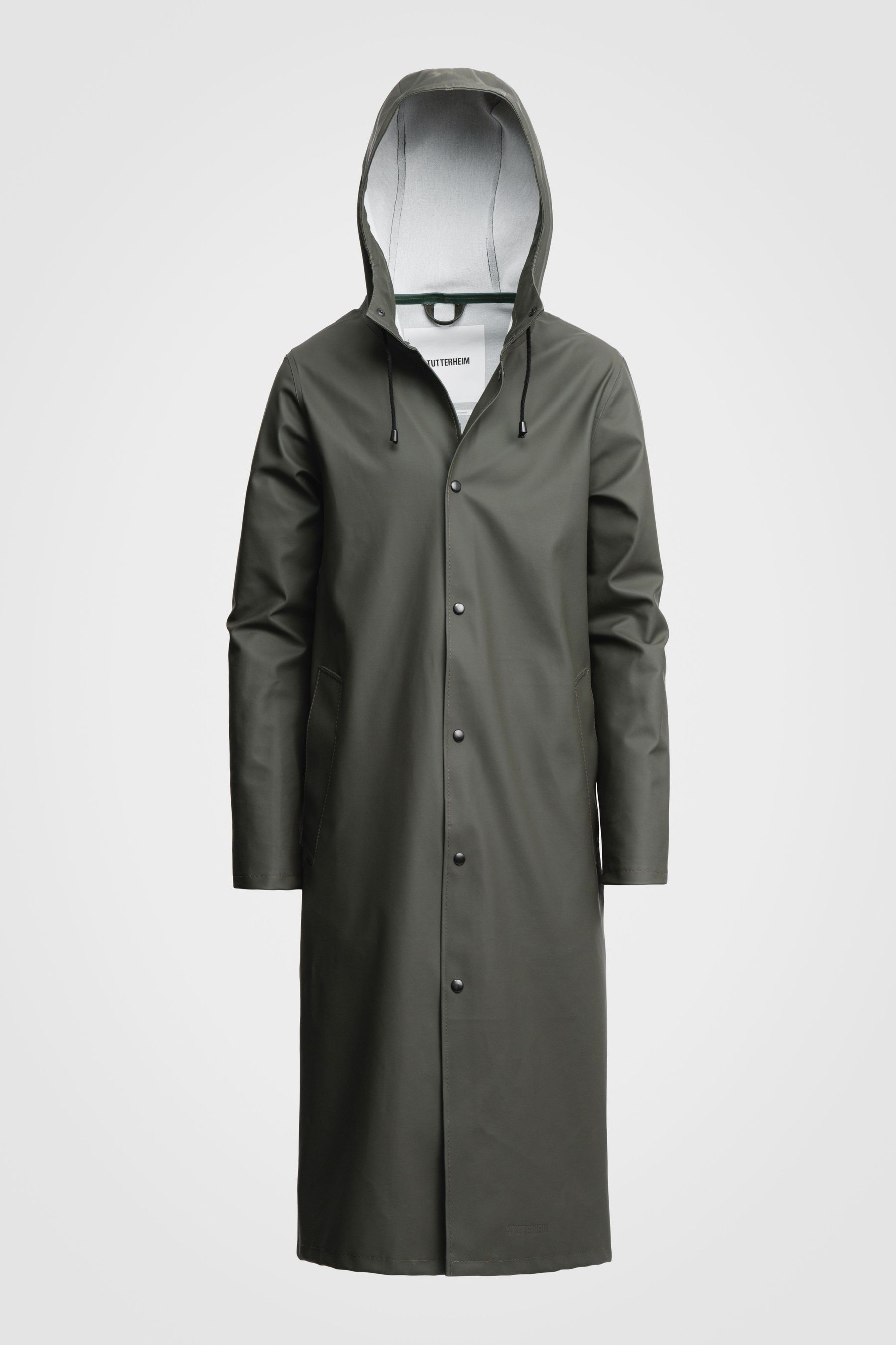 stutterheim stockholm long print raincoat green men jackets raincoats