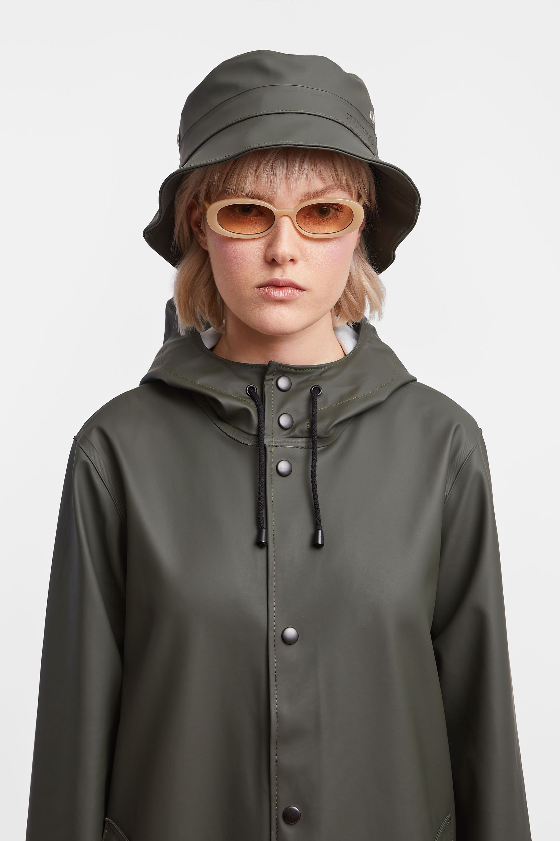 stutterheim stockholm long print raincoat green men jackets raincoats
