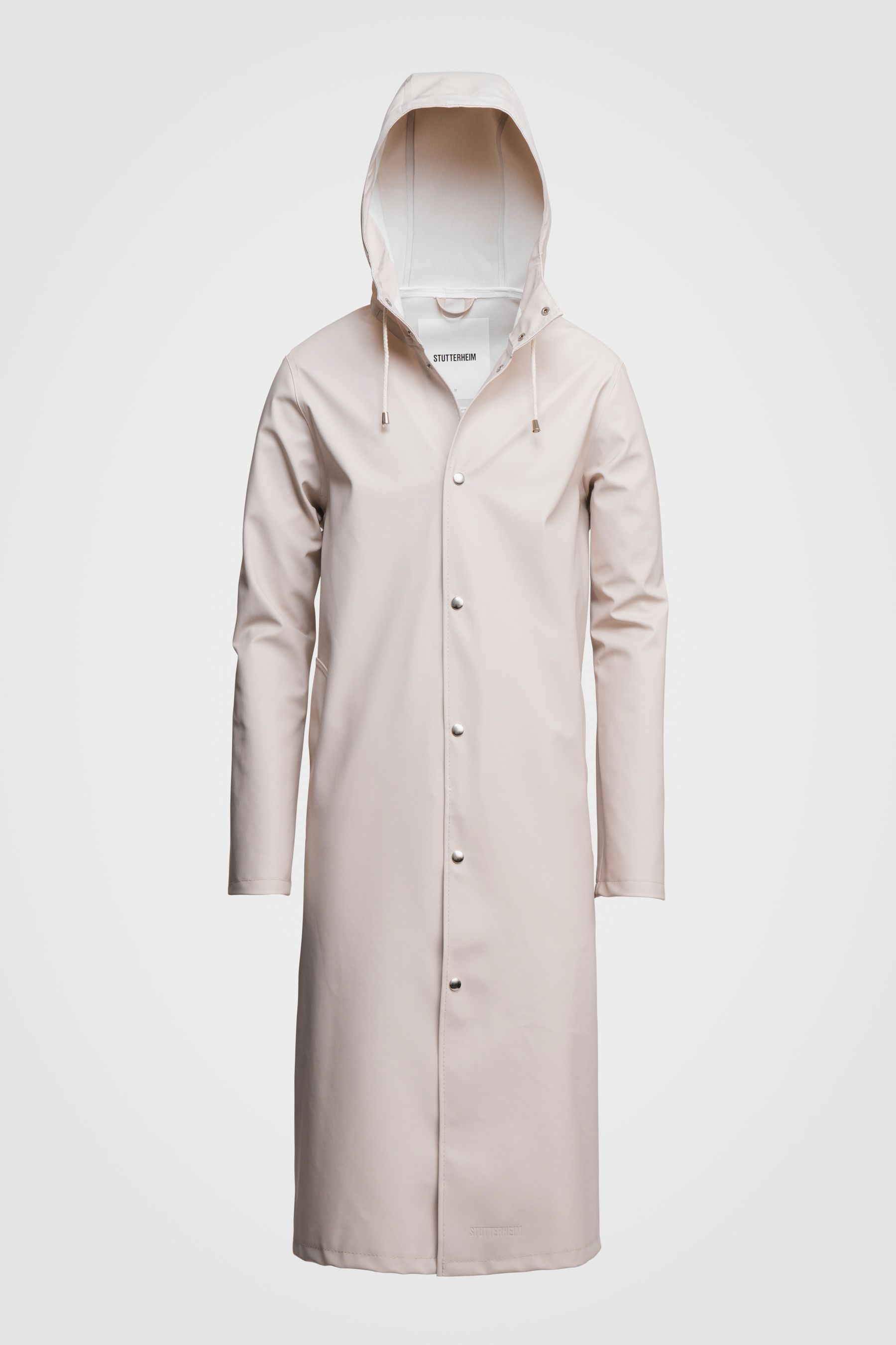 stutterheim stockholm long print raincoat light sand men jackets raincoats