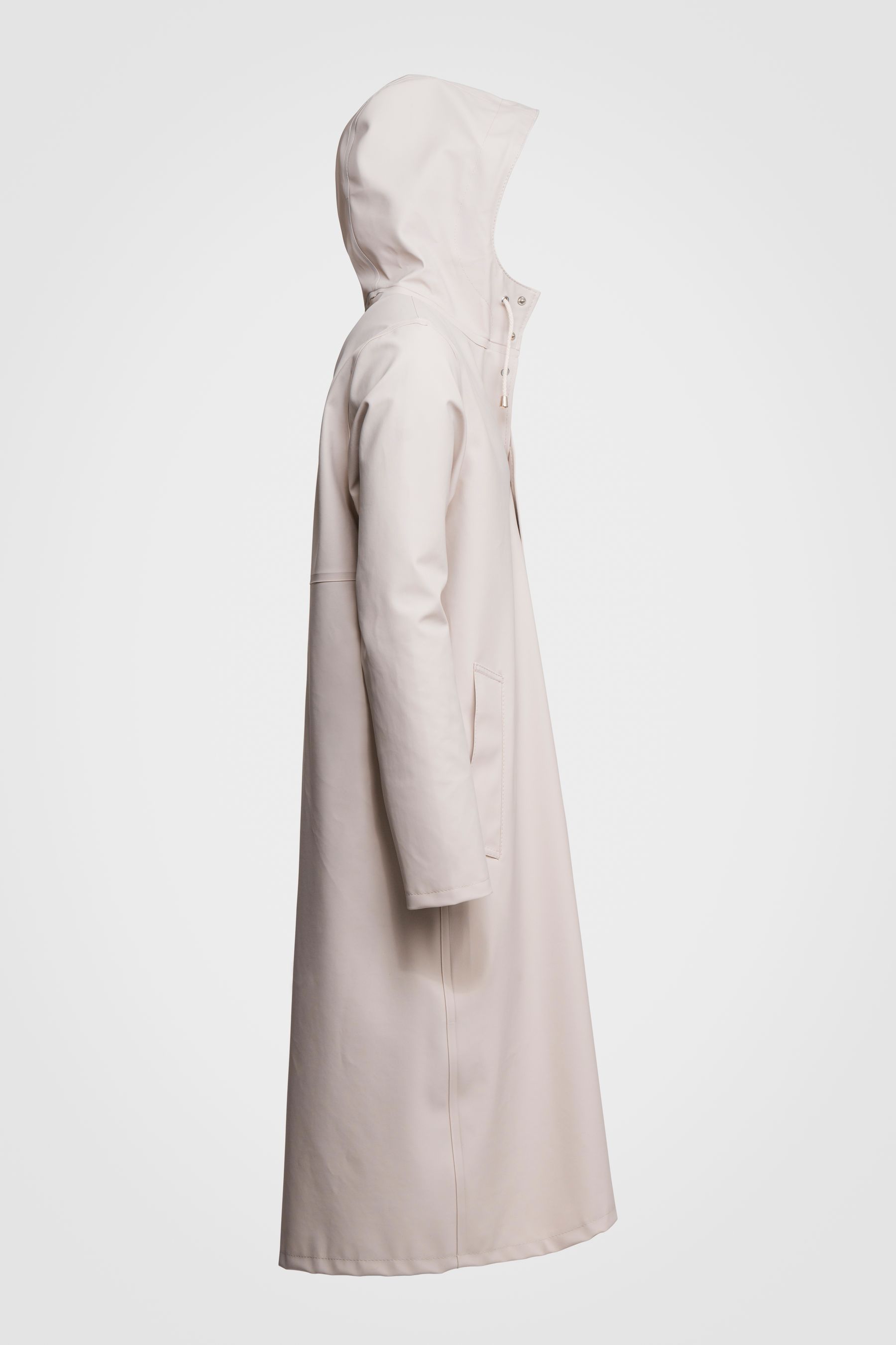 stutterheim stockholm long print raincoat light sand men jackets raincoats