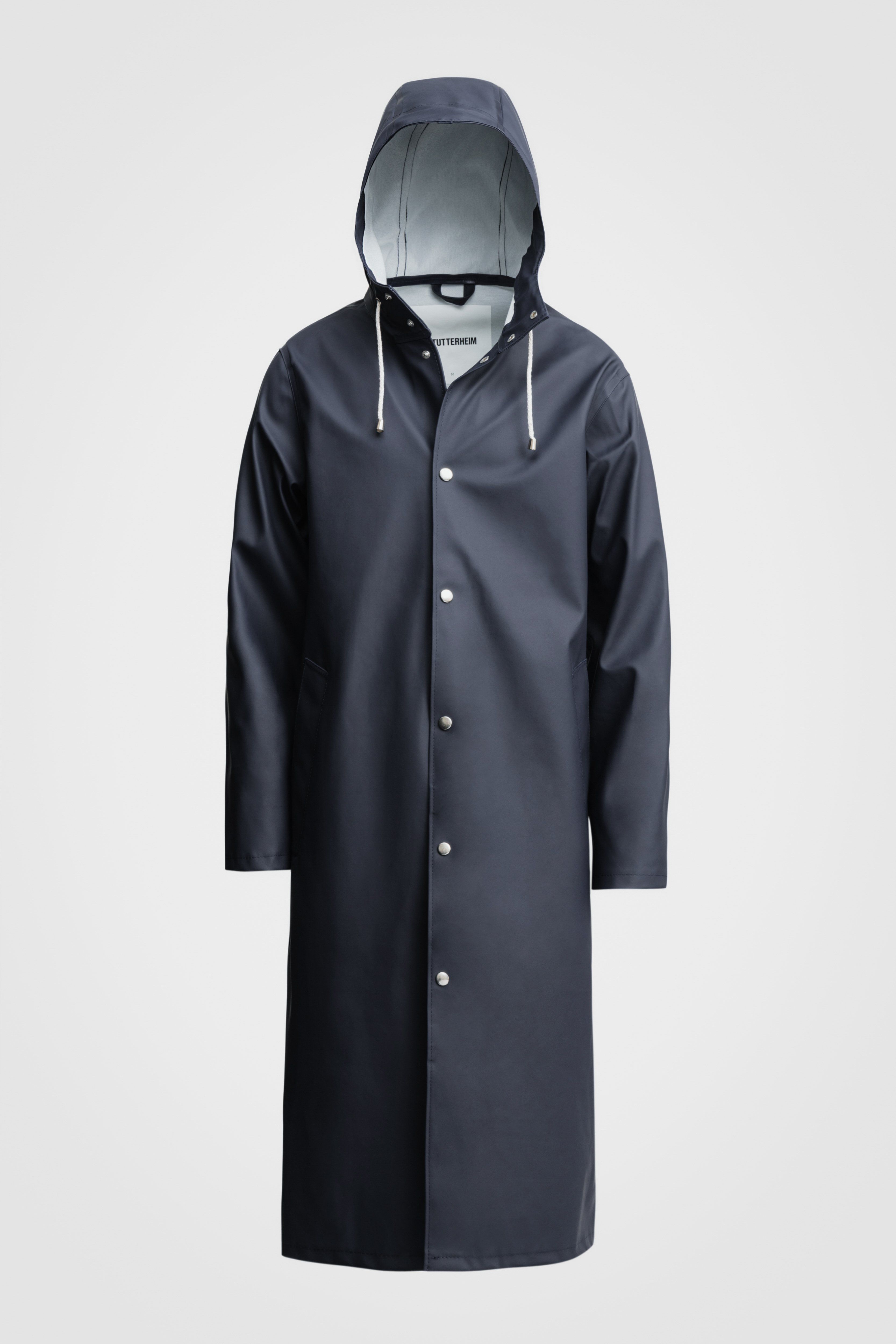 Stockholm Long Print Raincoat Navy STUTTERHEIM CA
