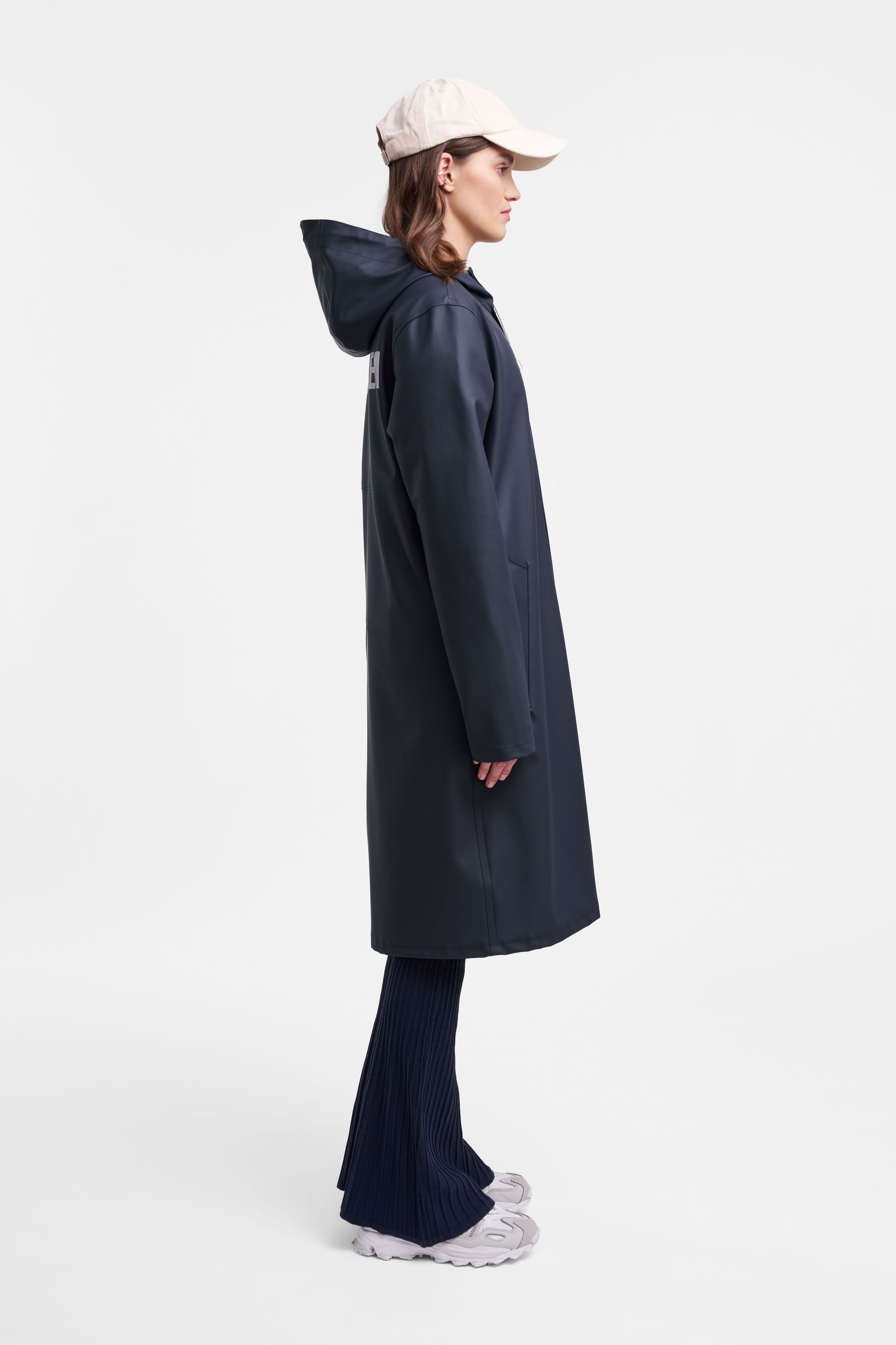 stutterheim stockholm long print raincoat navy men jackets raincoats