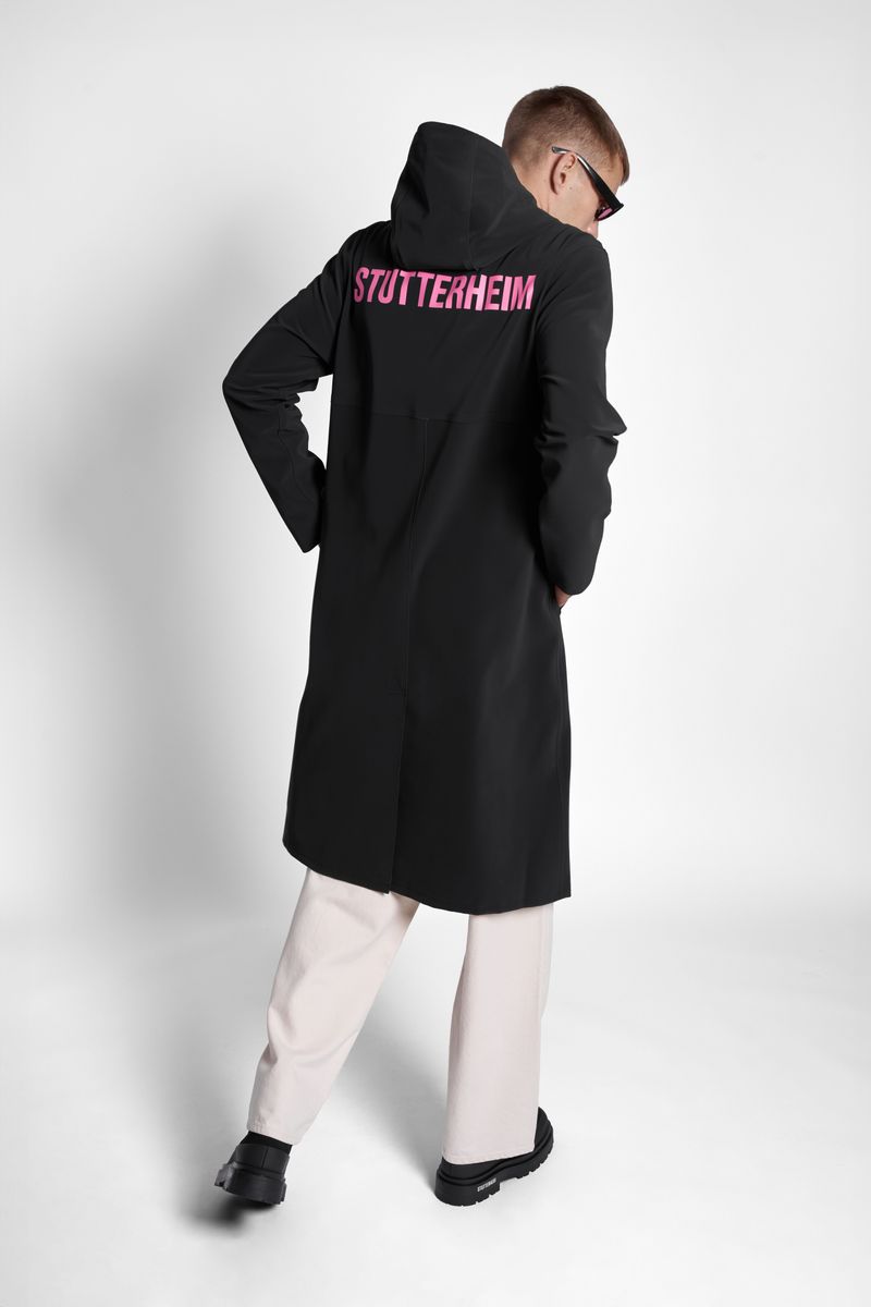Stutterheim Stockholm Long Matte Print Raincoat