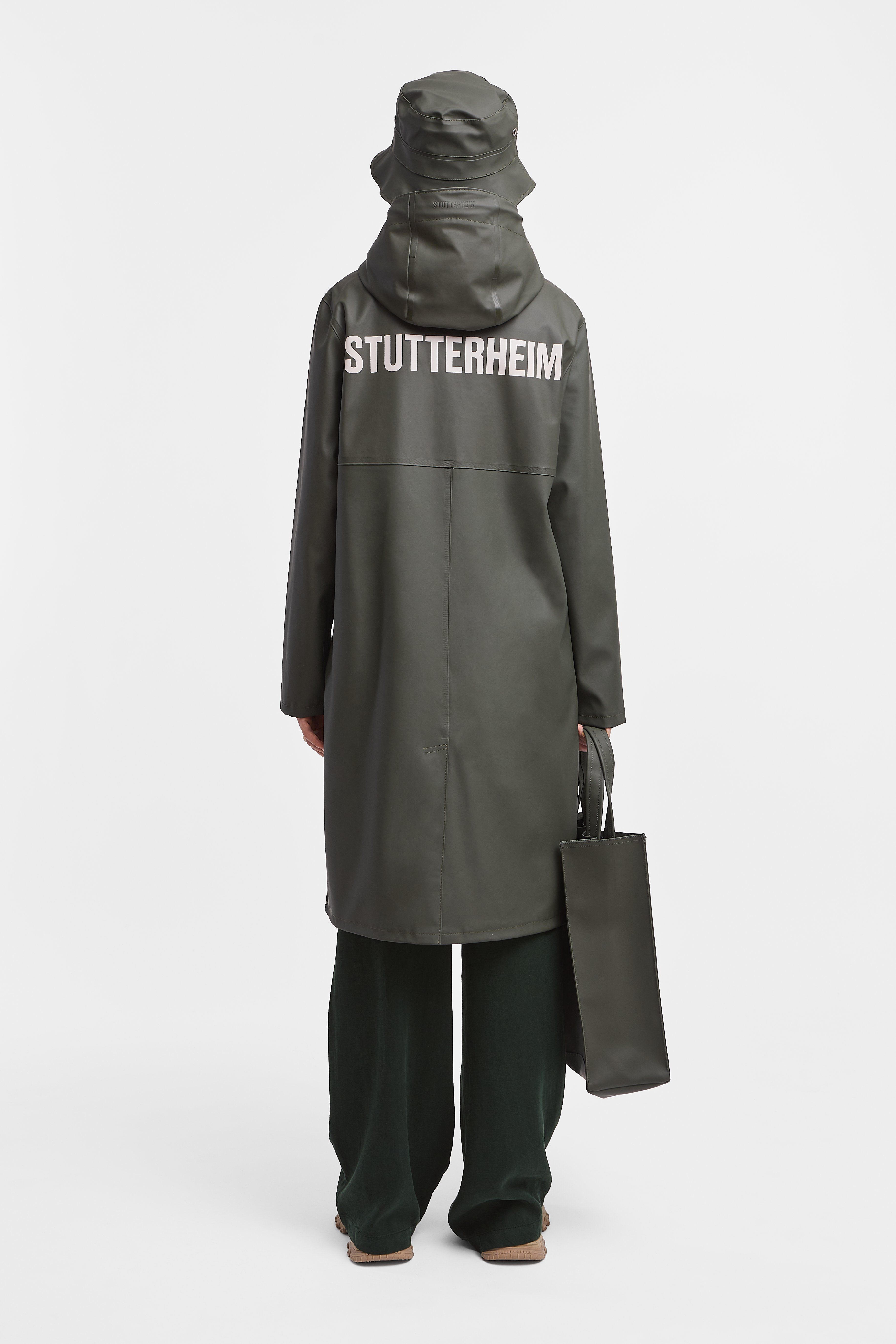 Stockholm Long Print Raincoat Green STUTTERHEIM JP