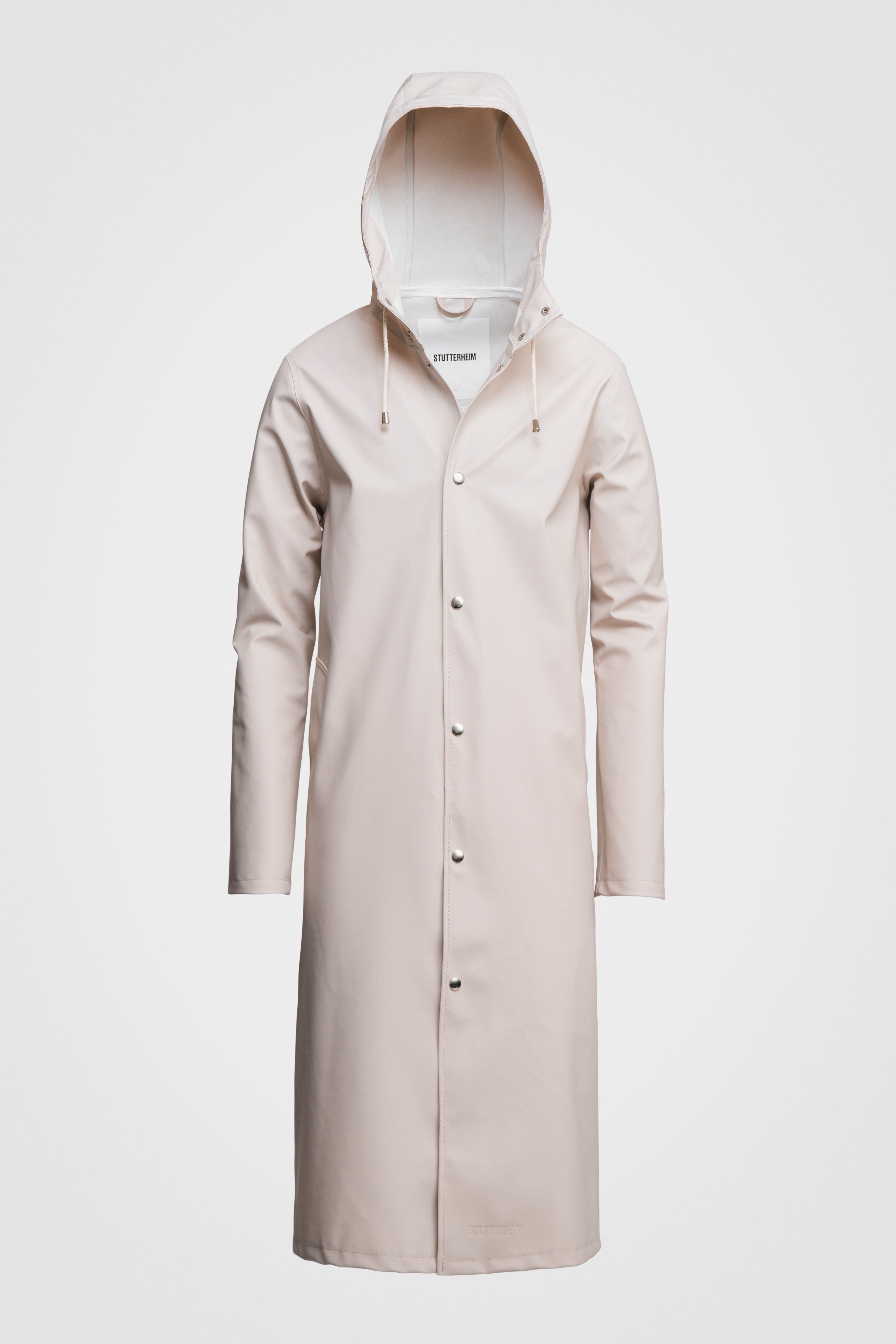 Stockholm Long Print Raincoat Light Sand