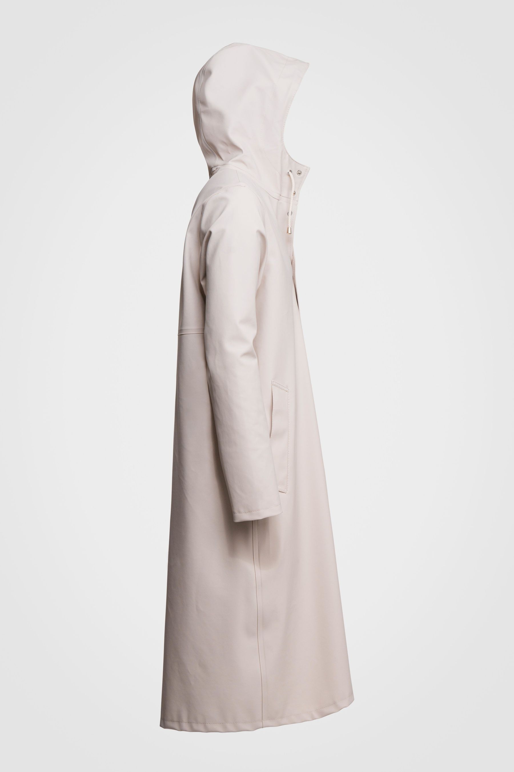 stutterheim stockholm long print raincoat light sand women jackets raincoats