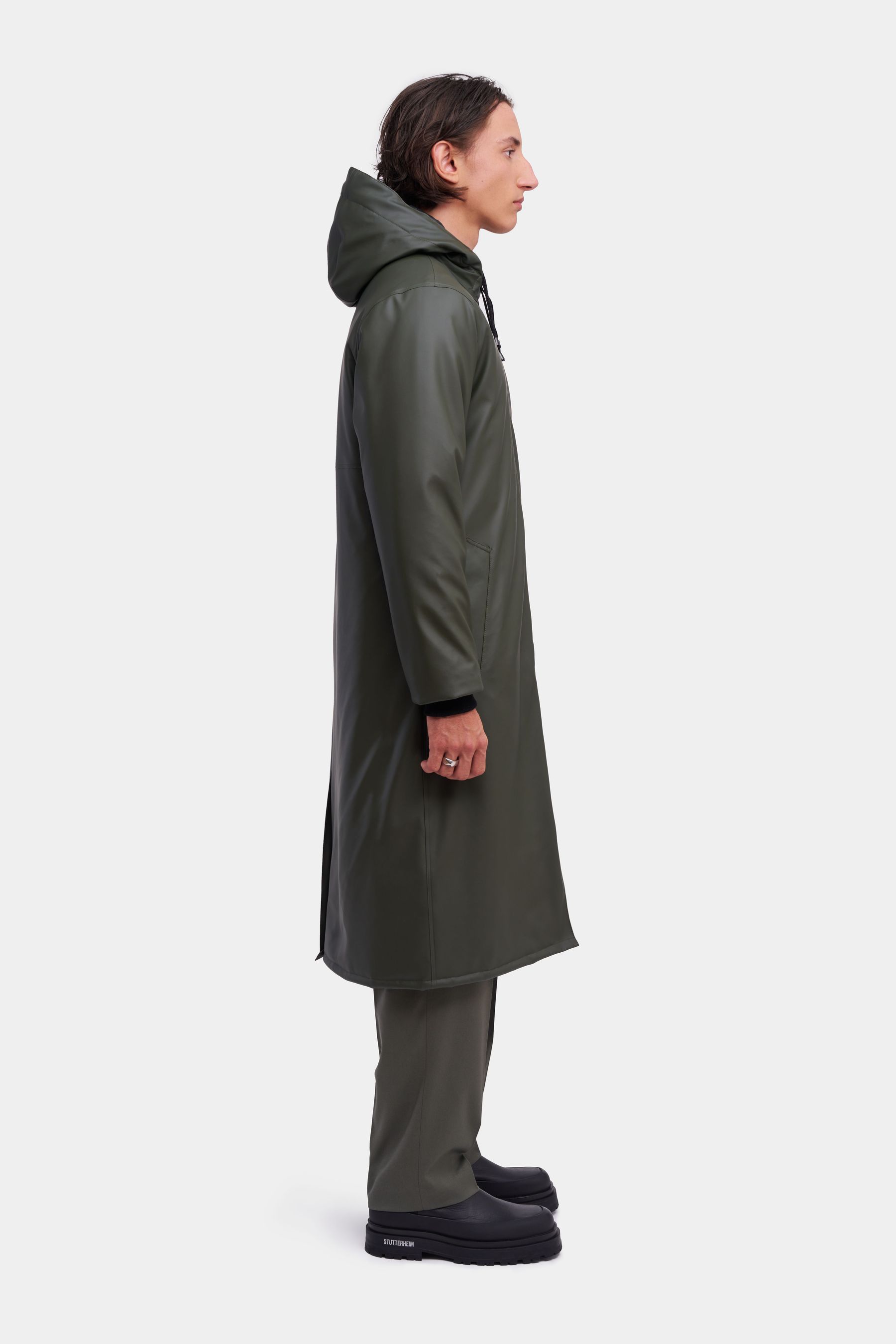 stutterheim stockholm long winter jacket green men jackets winter-coats
