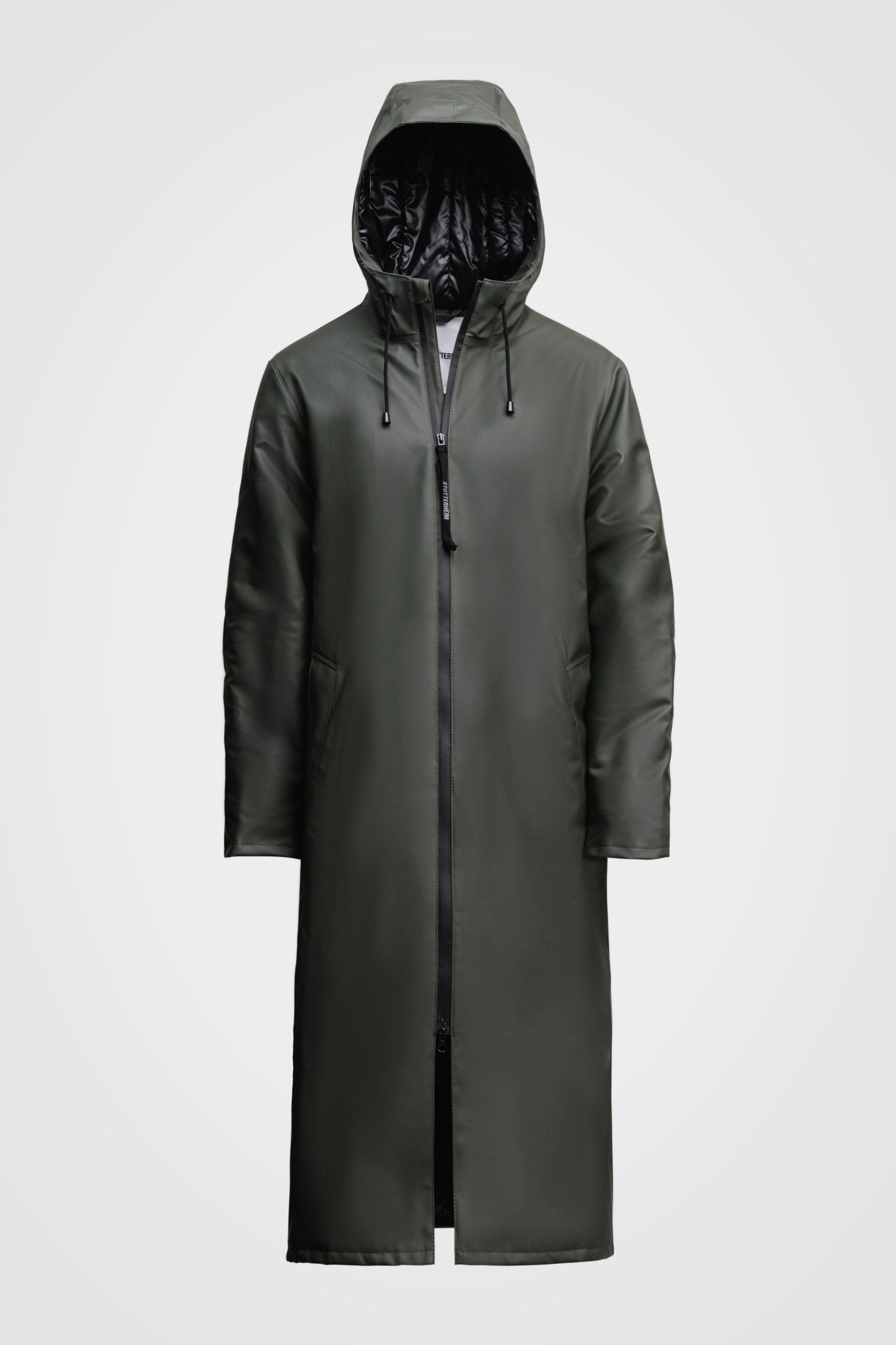 stutterheim stockholm long winter jacket green men jackets winter-coats