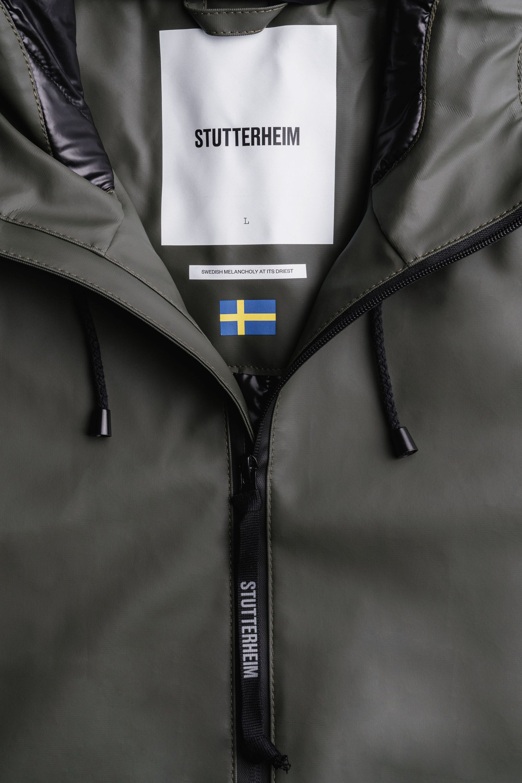stutterheim stockholm long winter jacket green men jackets winter-coats