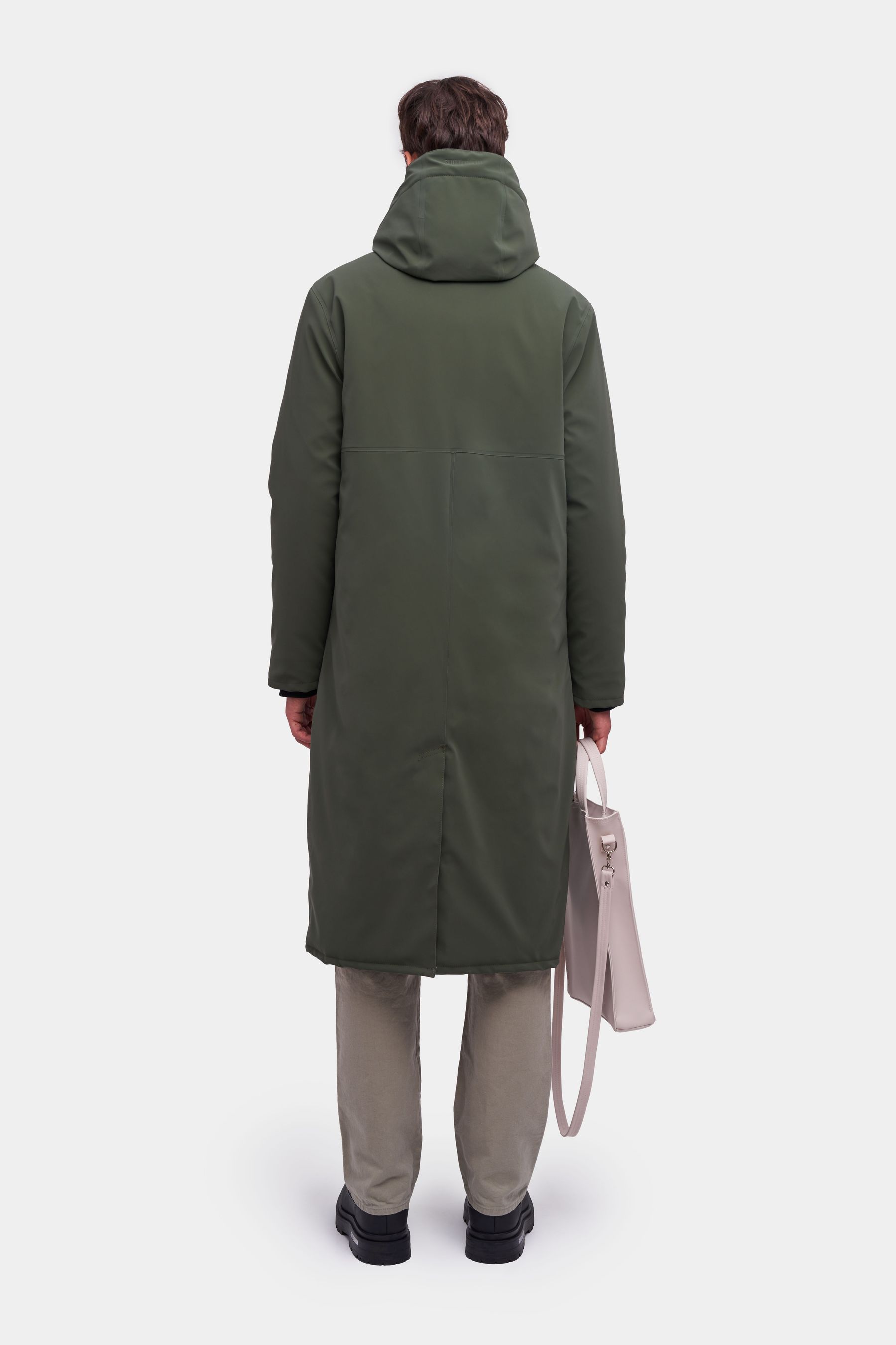 stutterheim stockholm long matte winter jacket dark green men jackets winter-coats