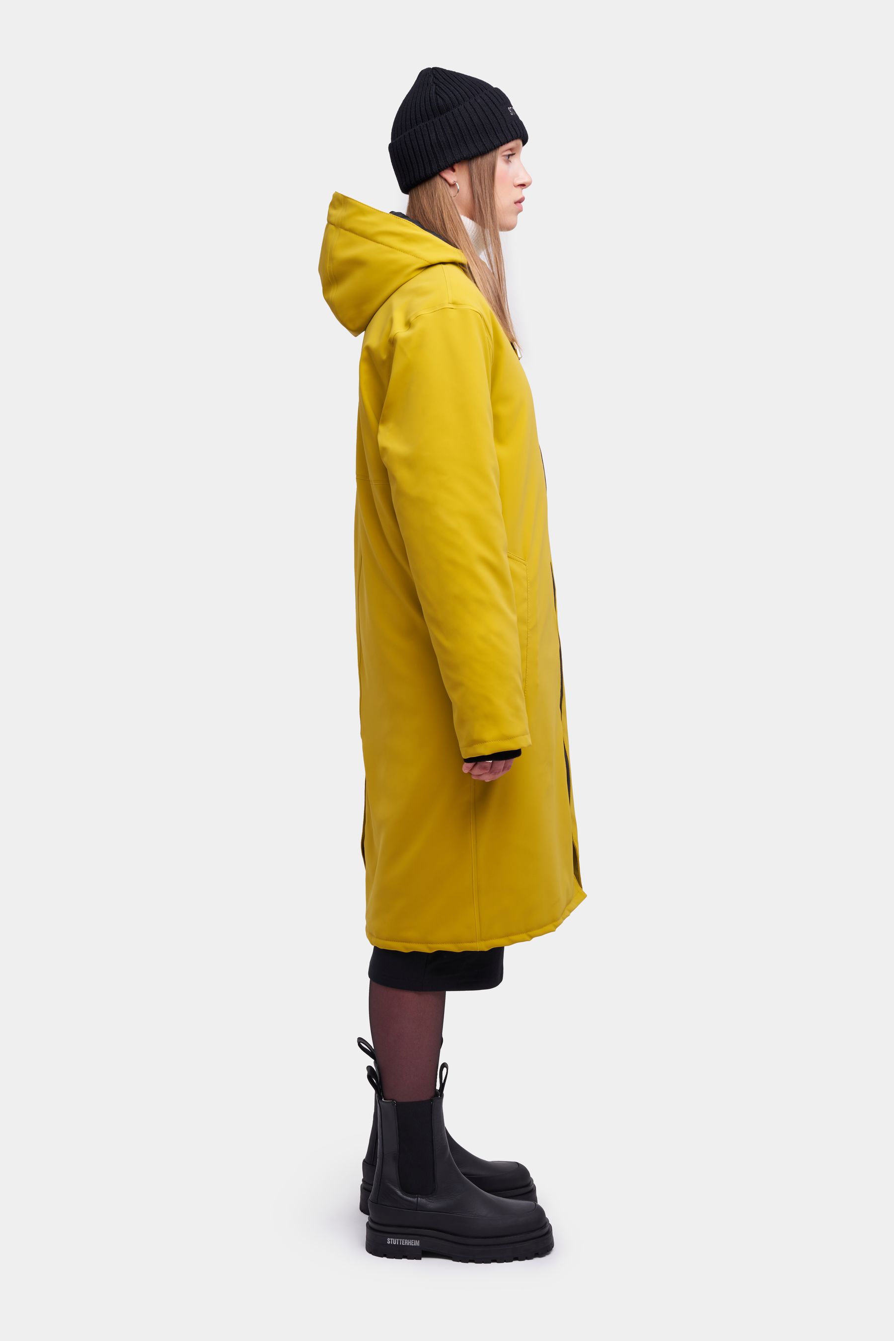 stutterheim stockholm long matte winter jacket gold men jackets winter-coats