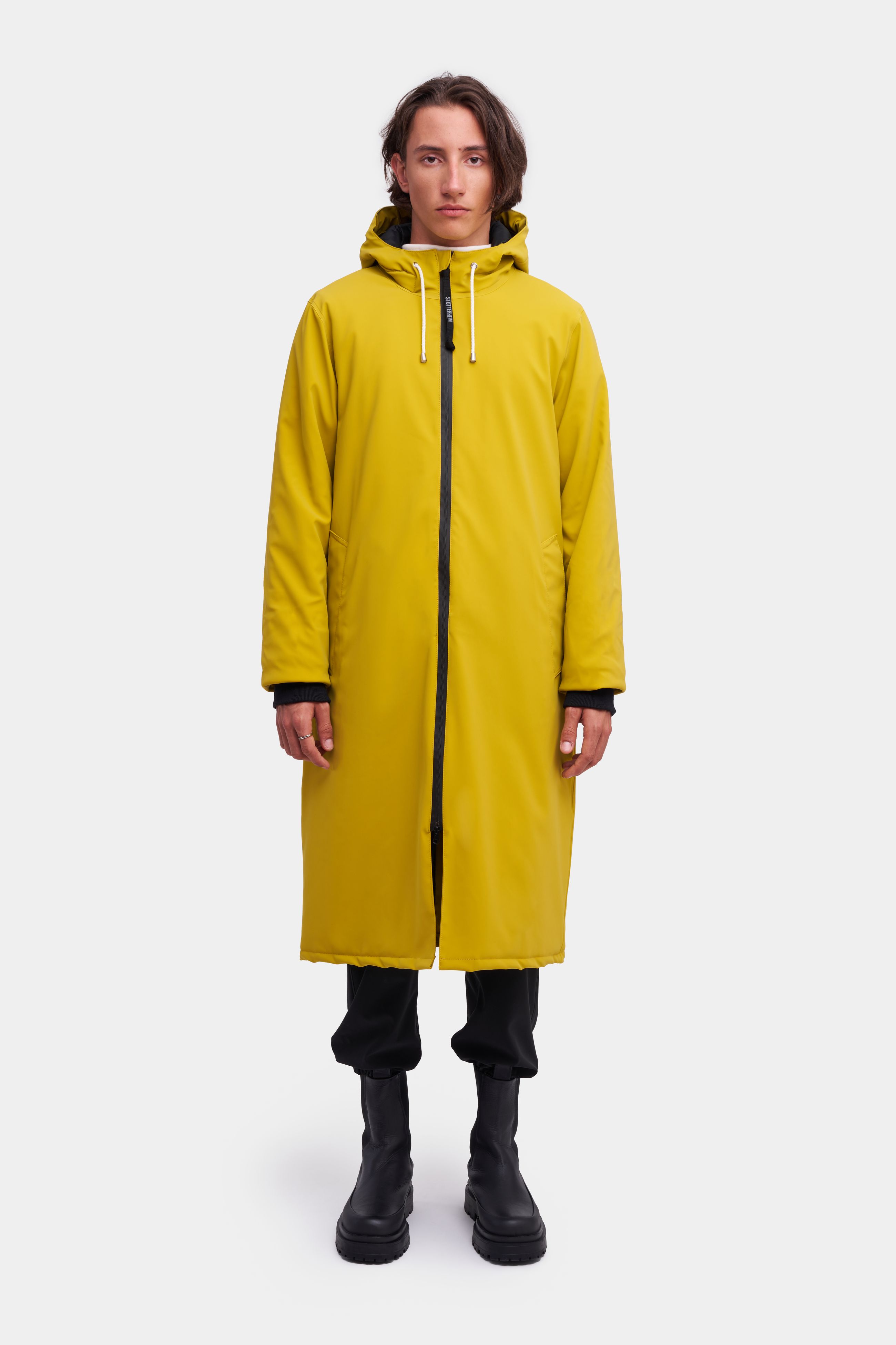 stutterheim stockholm long matte winter jacket gold men jackets winter-coats