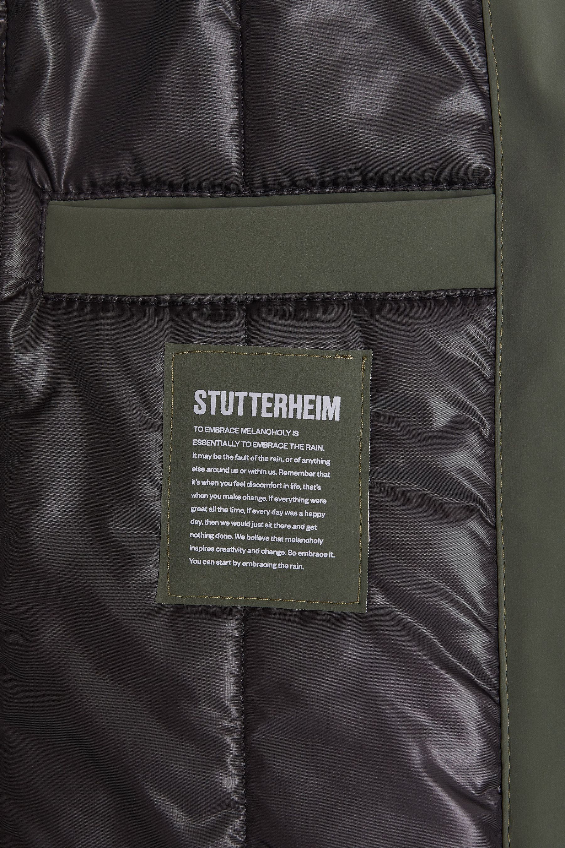stutterheim stockholm long matte winter jacket dark green women jackets winter-coats