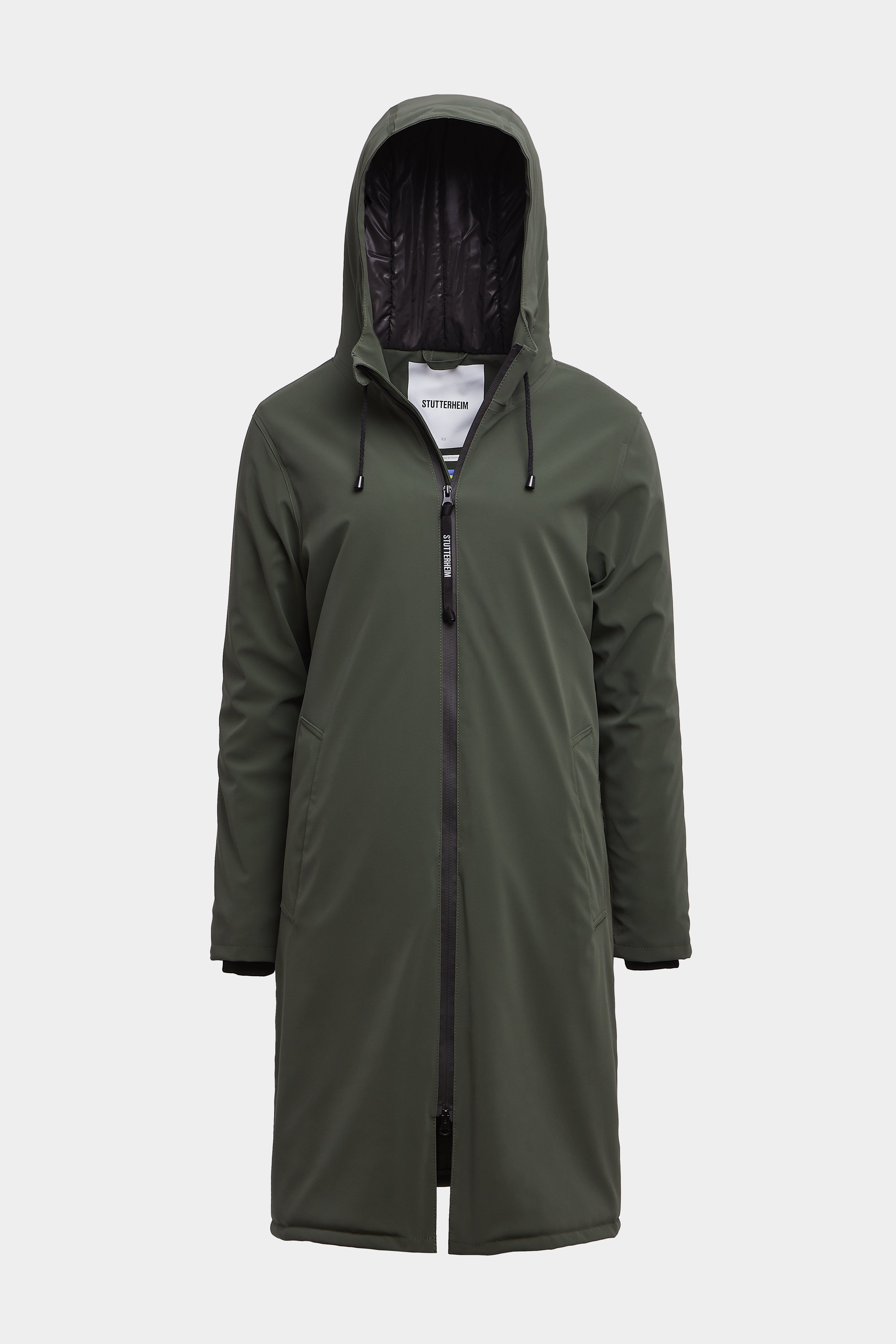Stockholm Long Matte Winter Jacket Dark Green