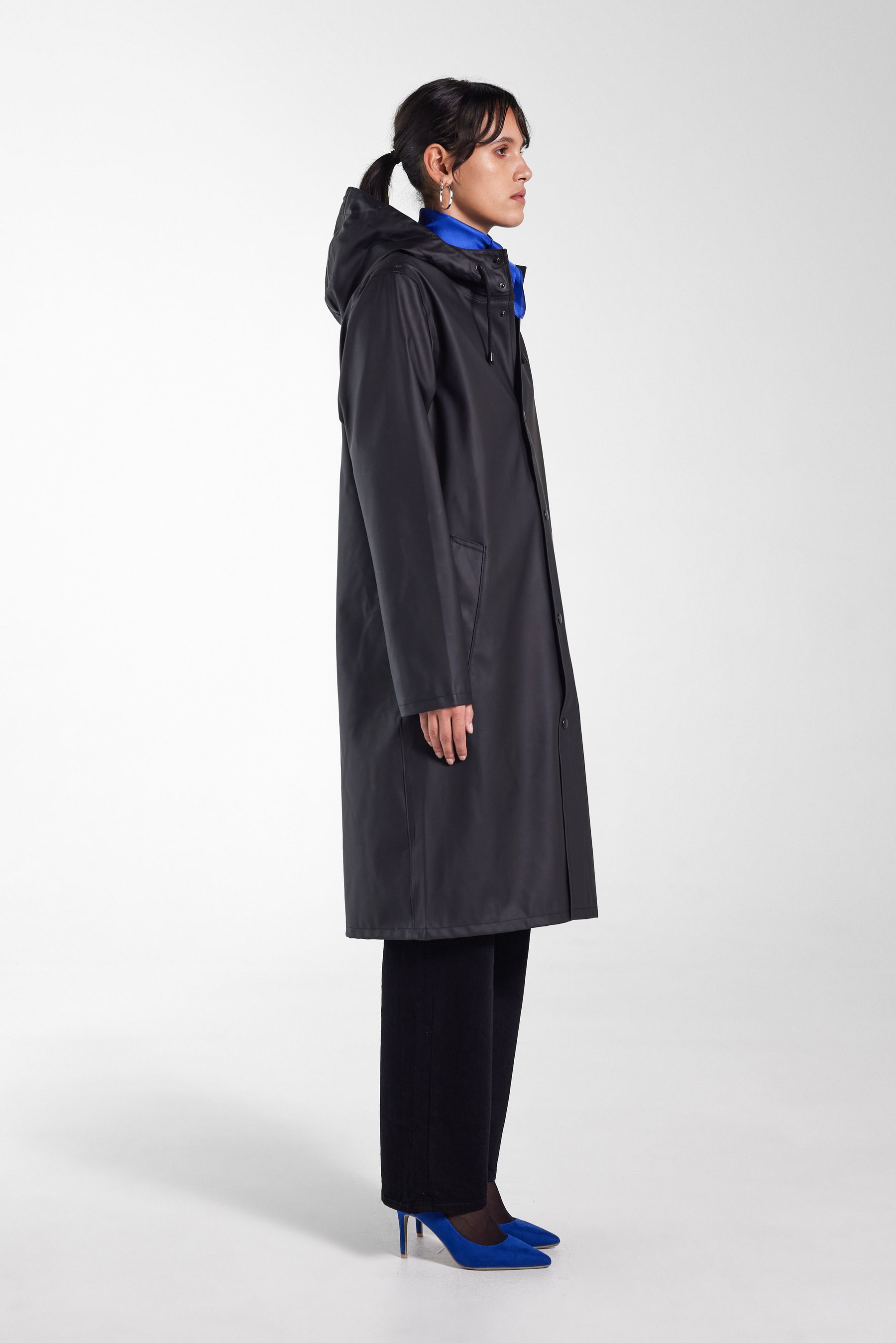 stutterheim stockholm long raincoat black women jackets raincoats