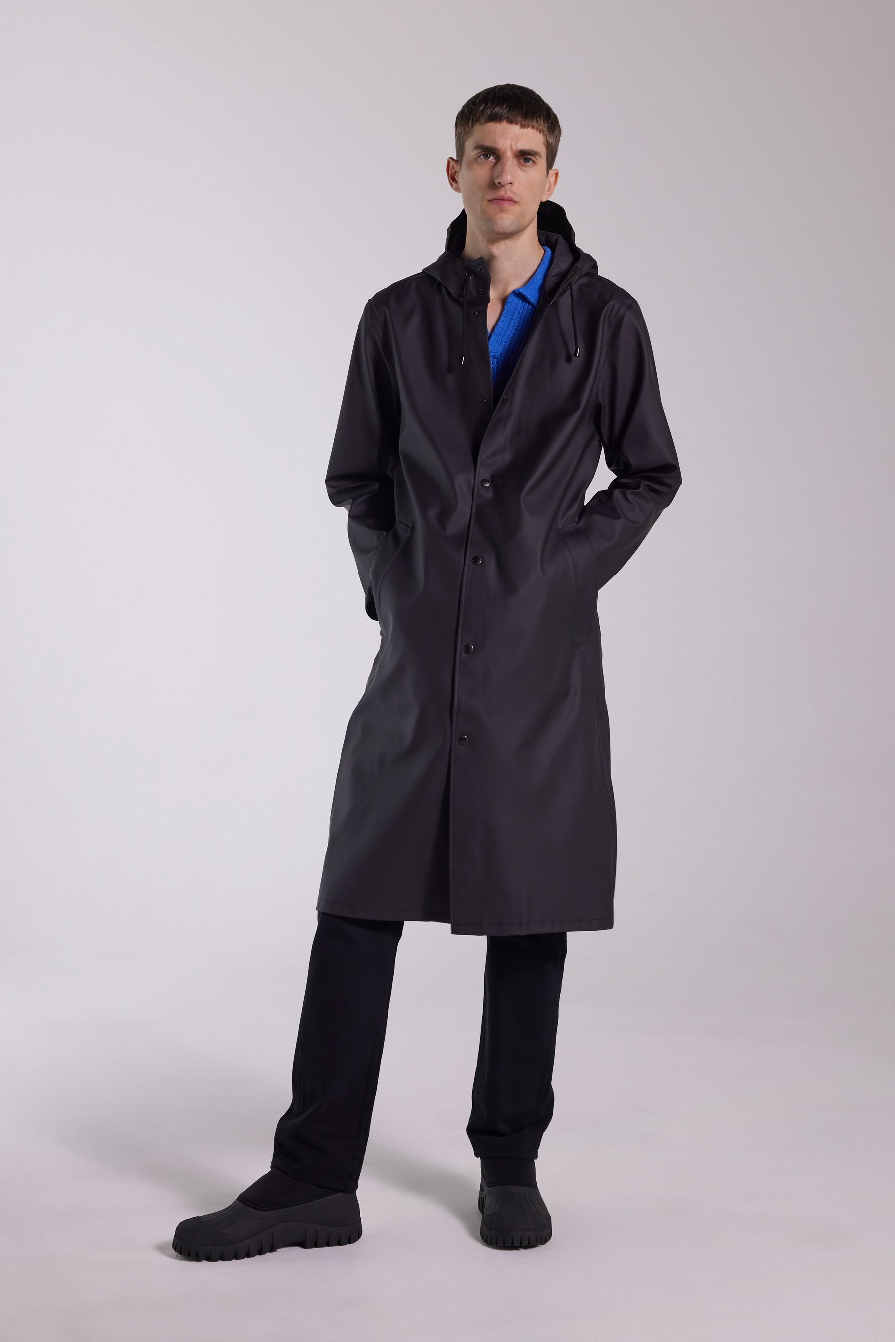 stutterheim stockholm long raincoat black women jackets raincoats