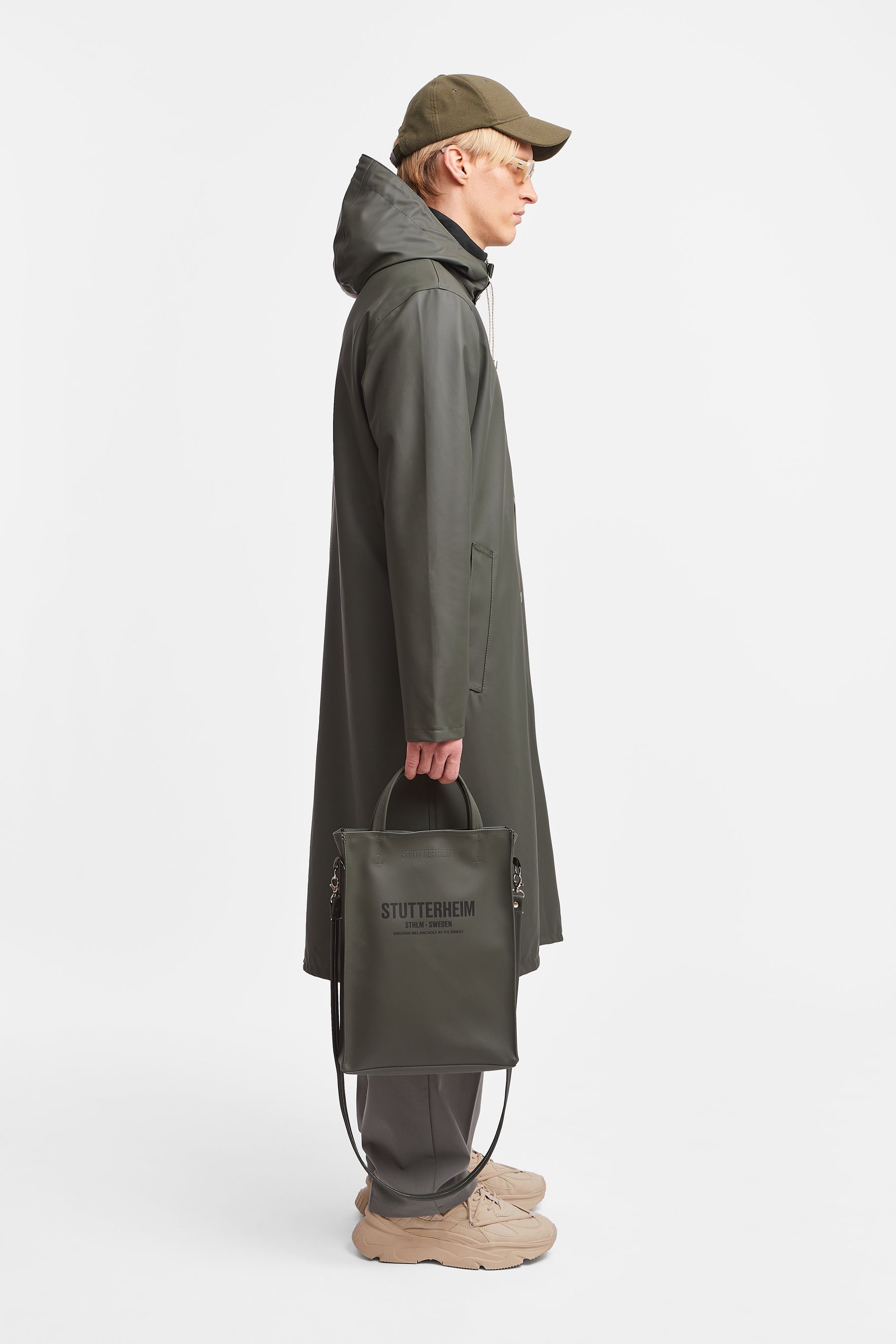 stutterheim stockholm long raincoat green women jackets raincoats