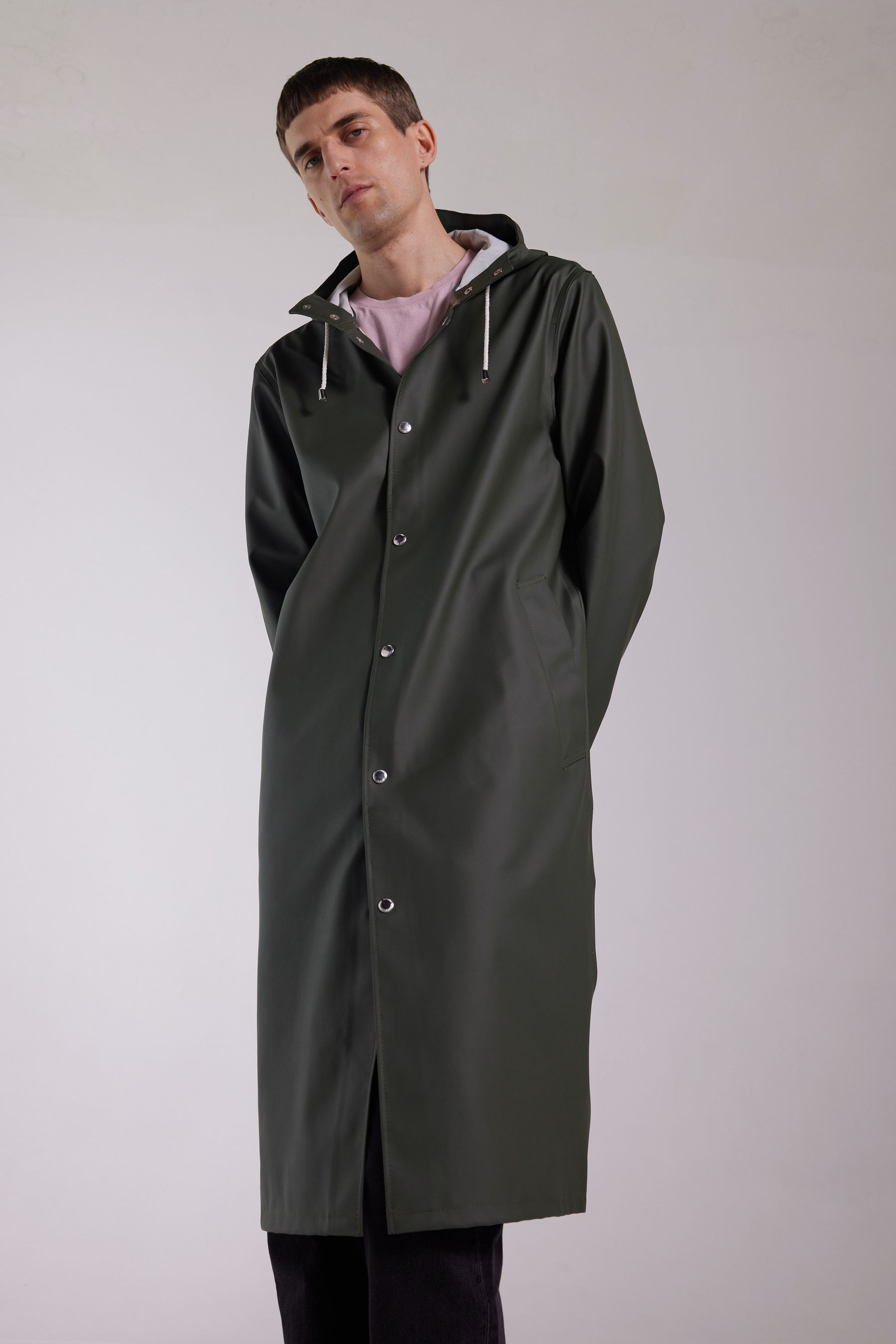 stutterheim stockholm long raincoat green women jackets raincoats