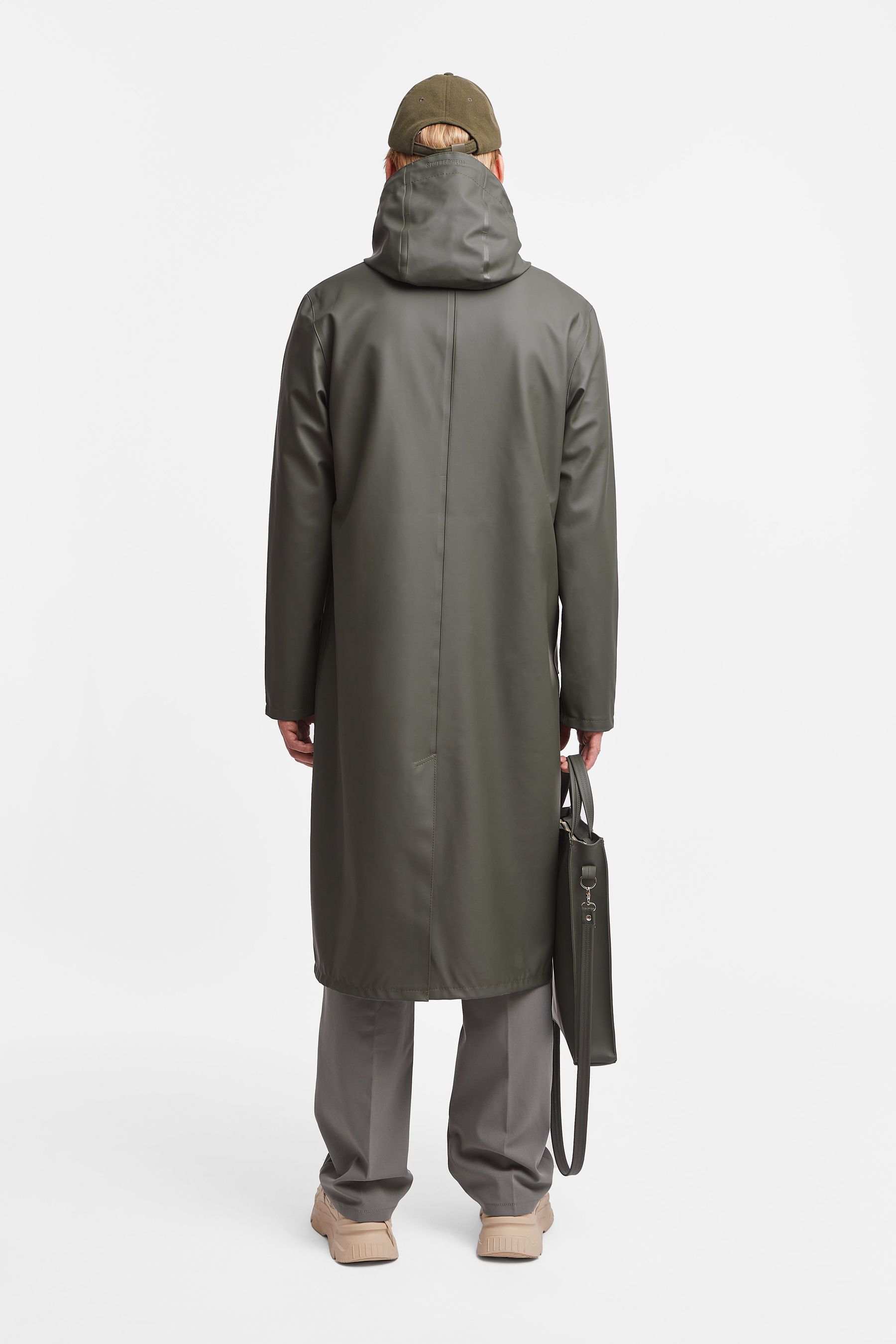 stutterheim stockholm long raincoat green women jackets raincoats