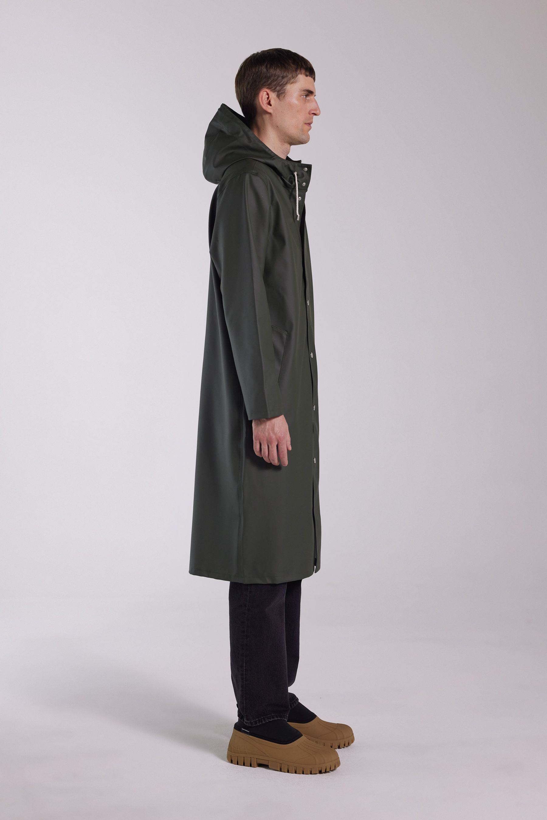 stutterheim stockholm long raincoat green women jackets raincoats