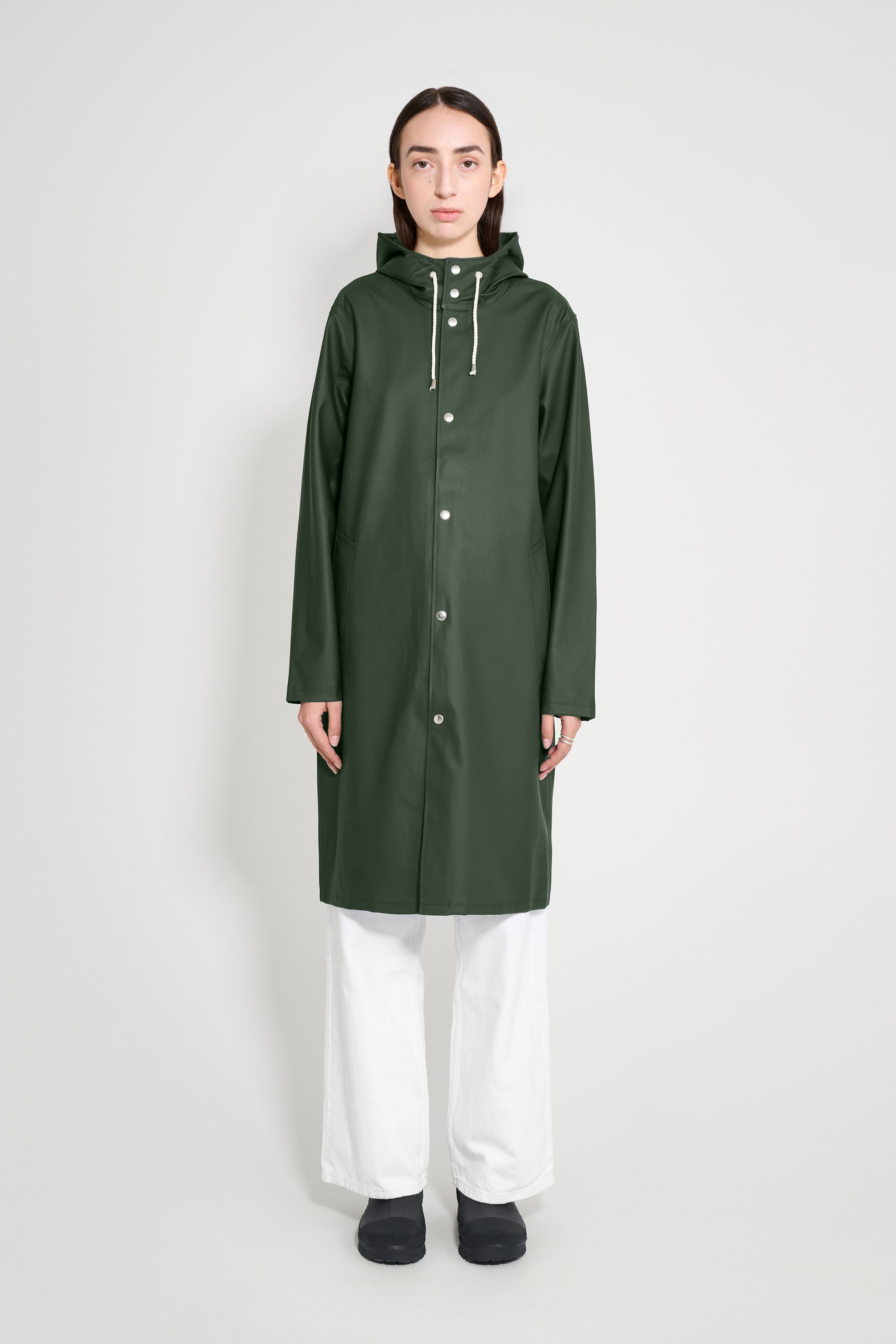 stutterheim stockholm long raincoat green women jackets raincoats