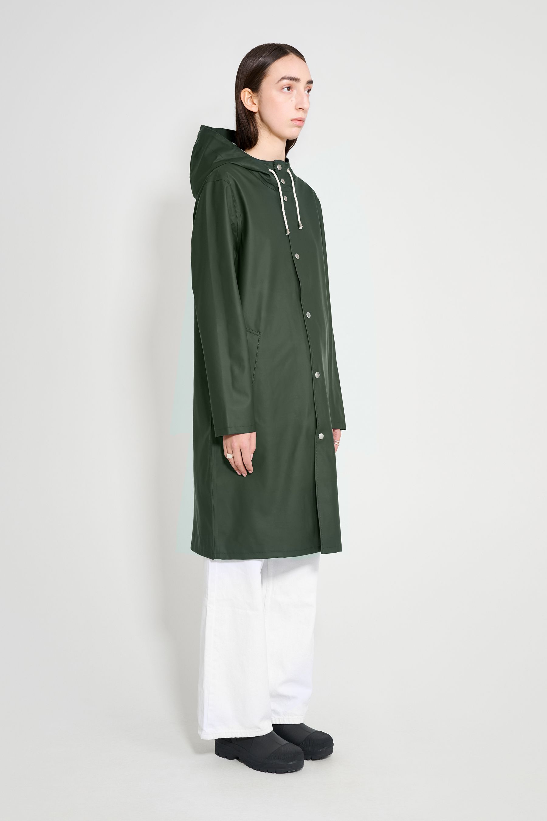 stutterheim stockholm long raincoat green women jackets raincoats