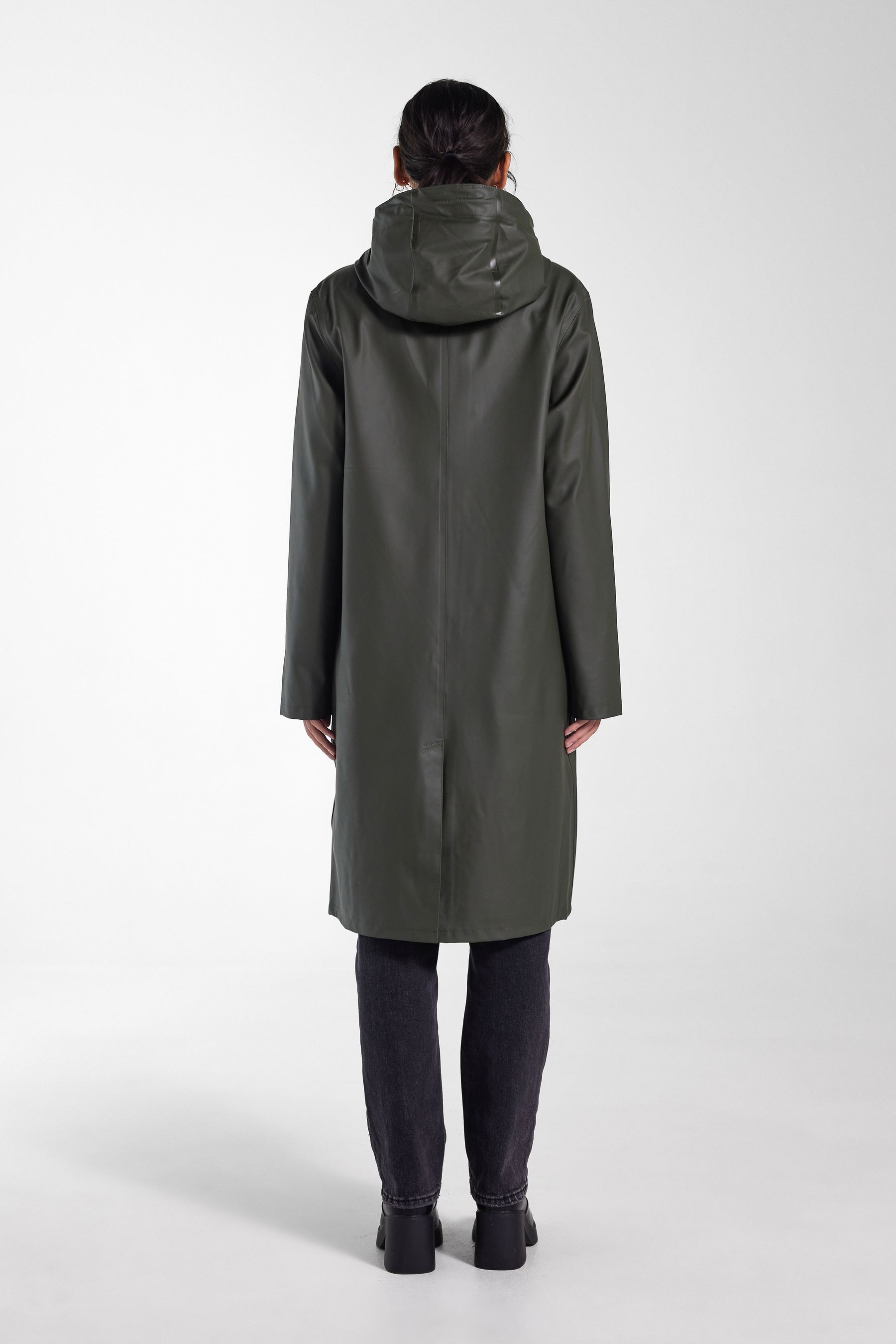 stutterheim stockholm long raincoat green women jackets raincoats