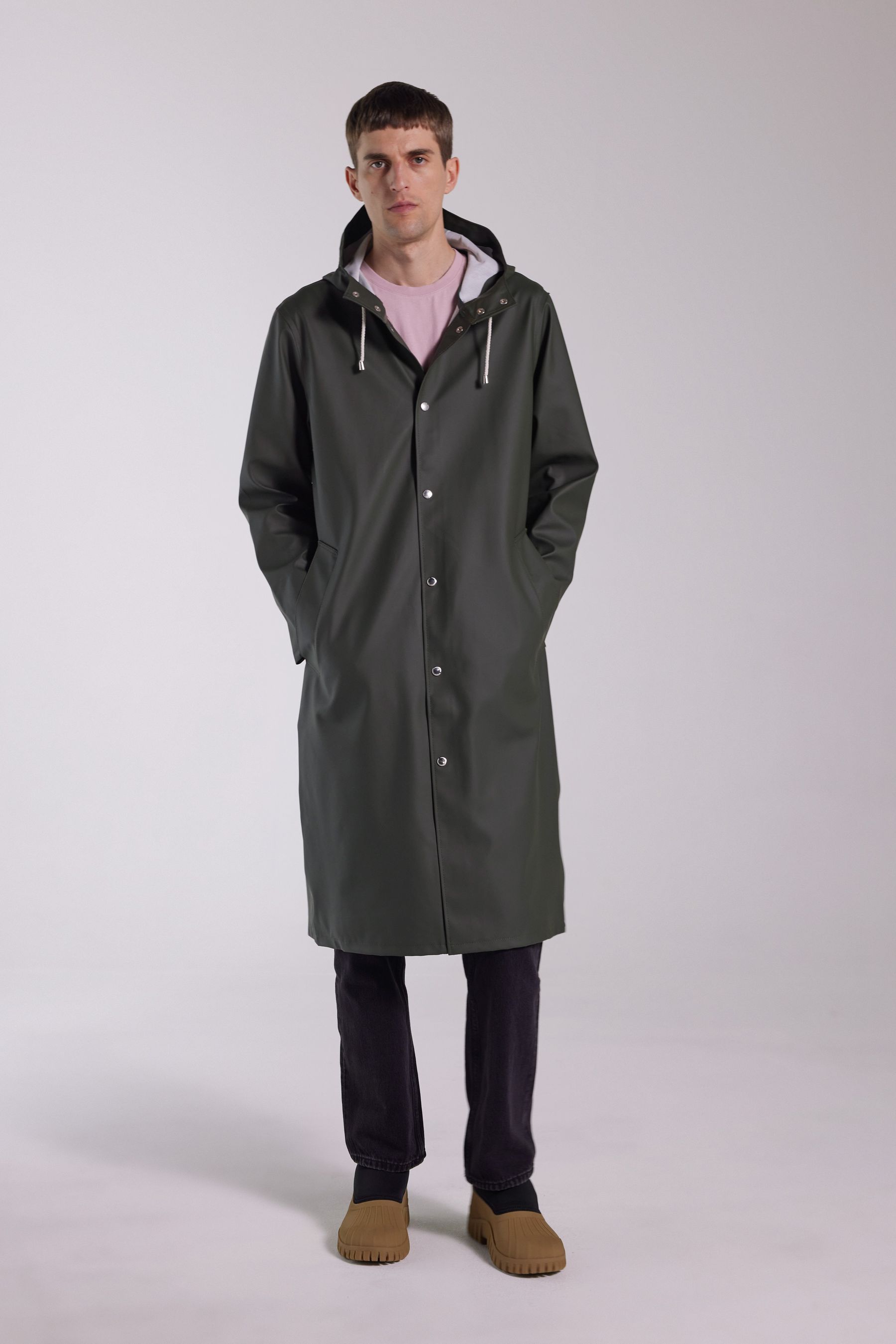 stutterheim stockholm long raincoat green women jackets raincoats