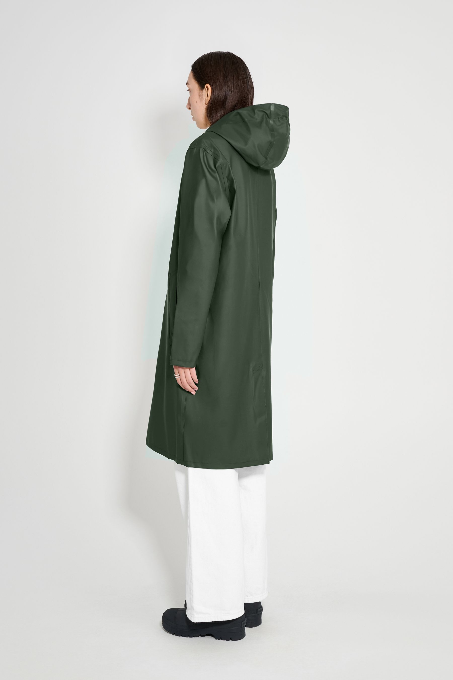 stutterheim stockholm long raincoat green women jackets raincoats