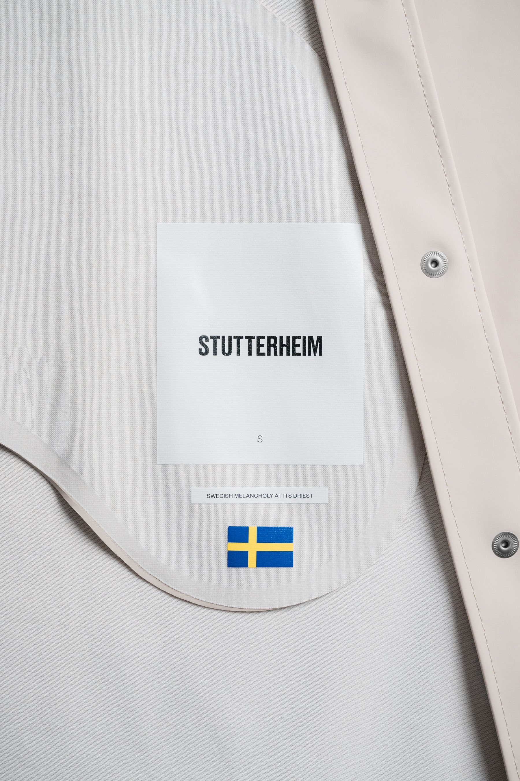 stutterheim stockholm long raincoat light sand women jackets raincoats